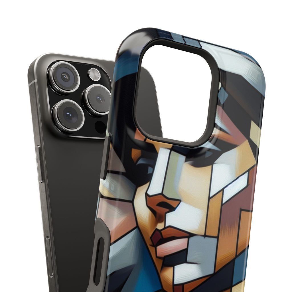 Impact Resistant Phone Case -Woman Looking Side Abstract