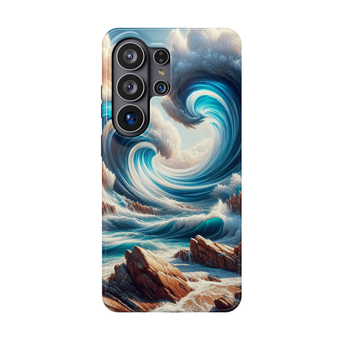 Ocean Heart Wave Phone Case — Impact-Resistant Art Protective Cover