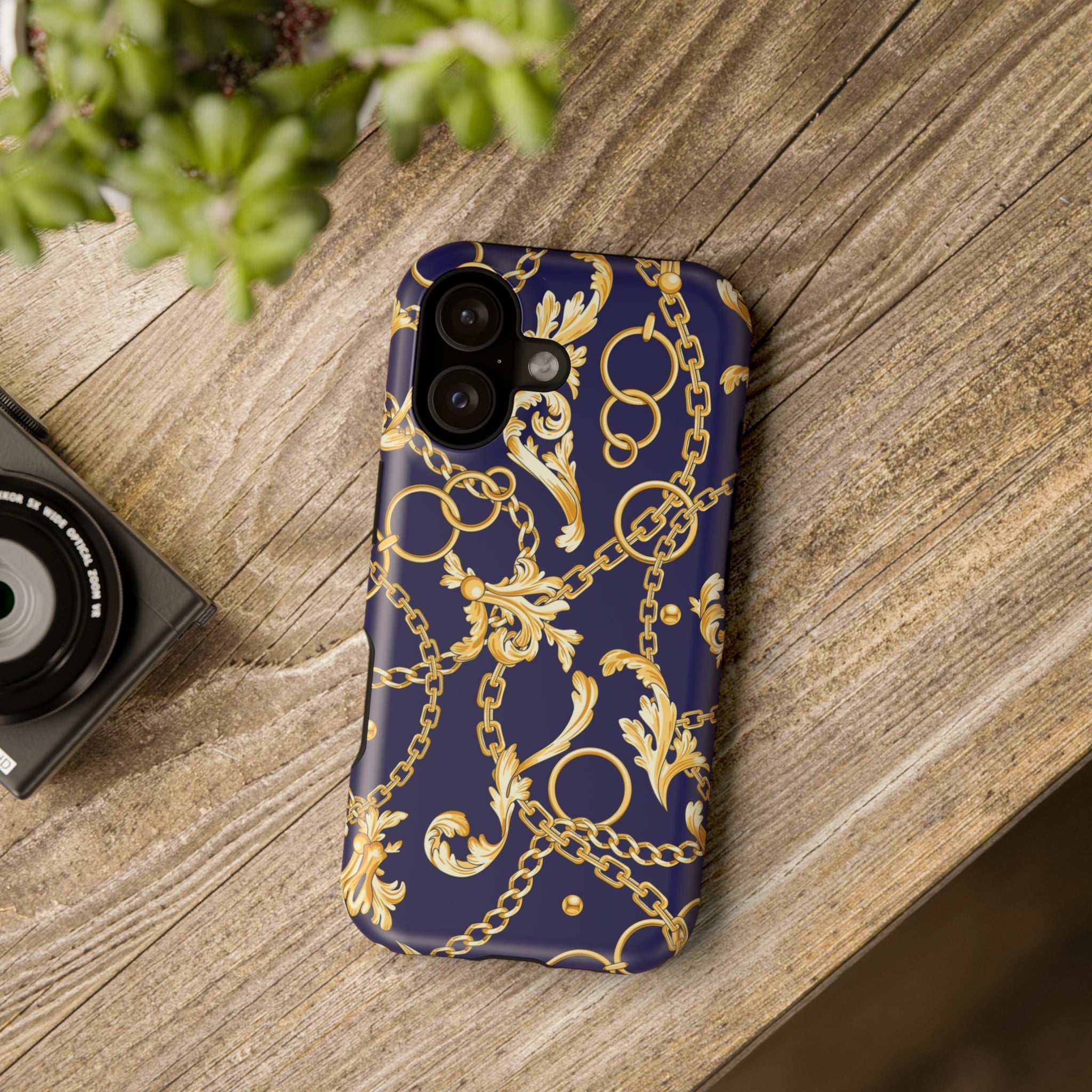 Golden Chain Impact-Resistant Phone Case