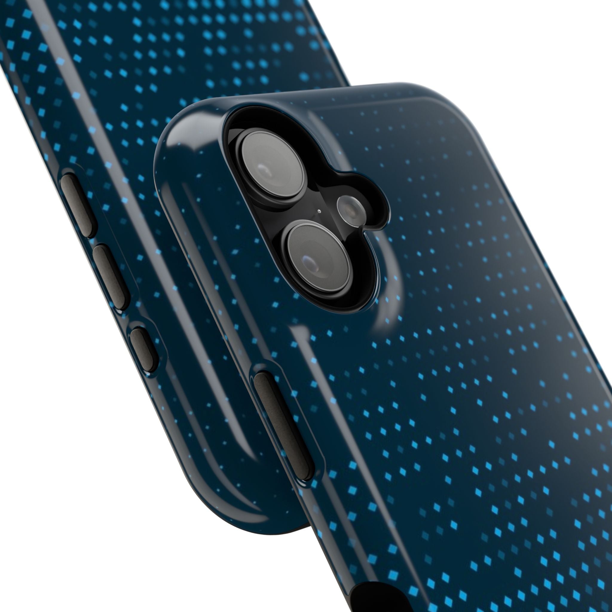 Blue Geometric Impact Resistant Phone Case