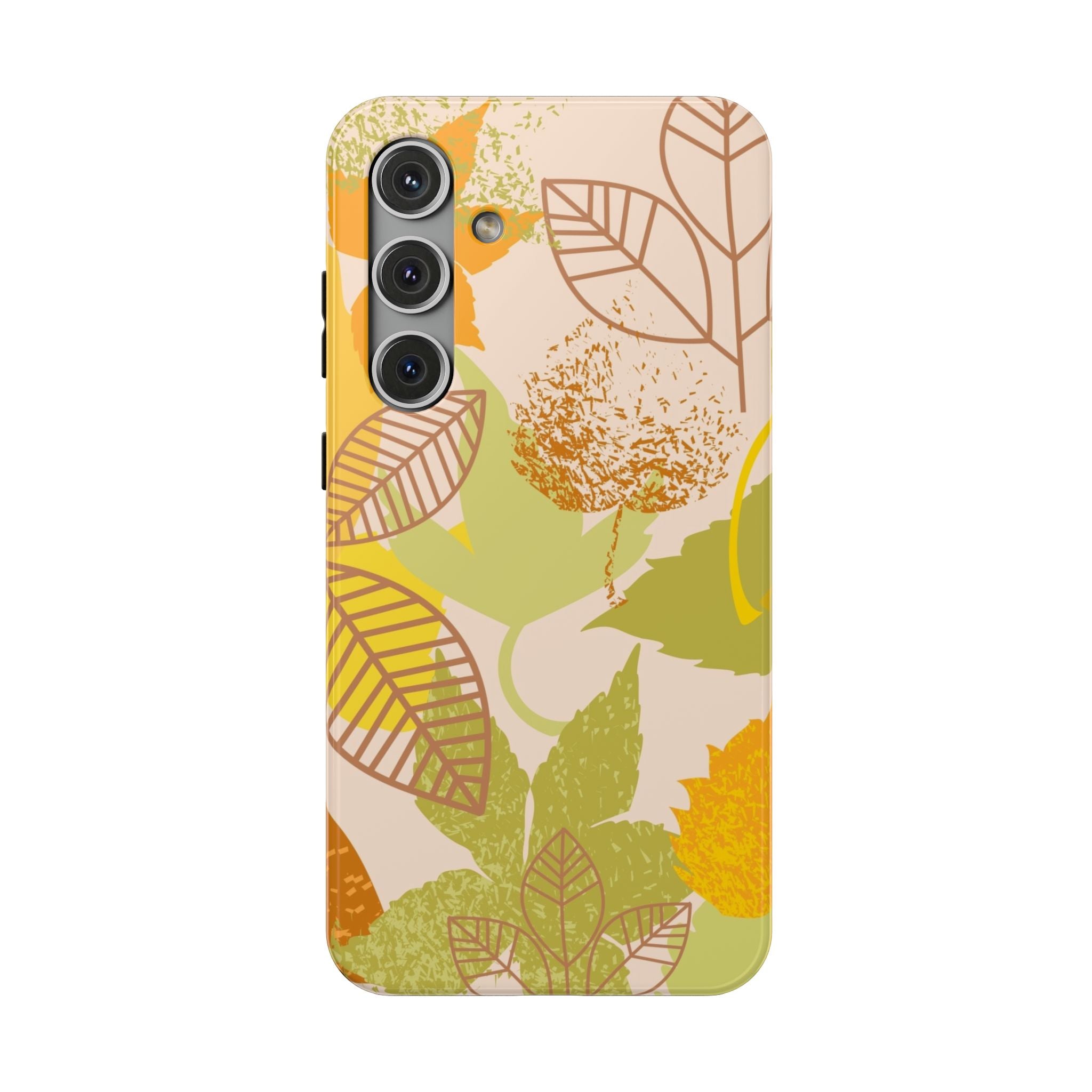 Chic Leaf Print Phone Case