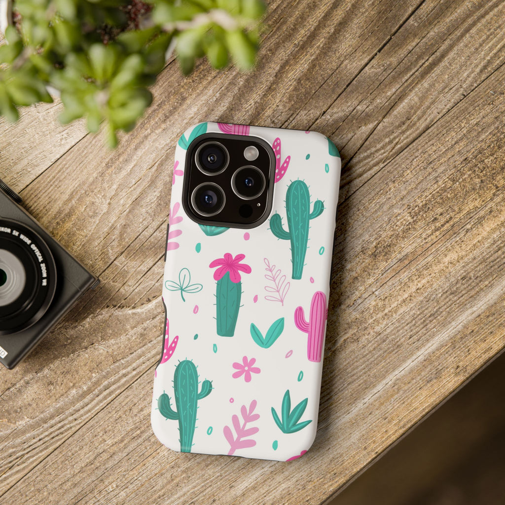 Cactus Pattern Impact Resistant Phone Case