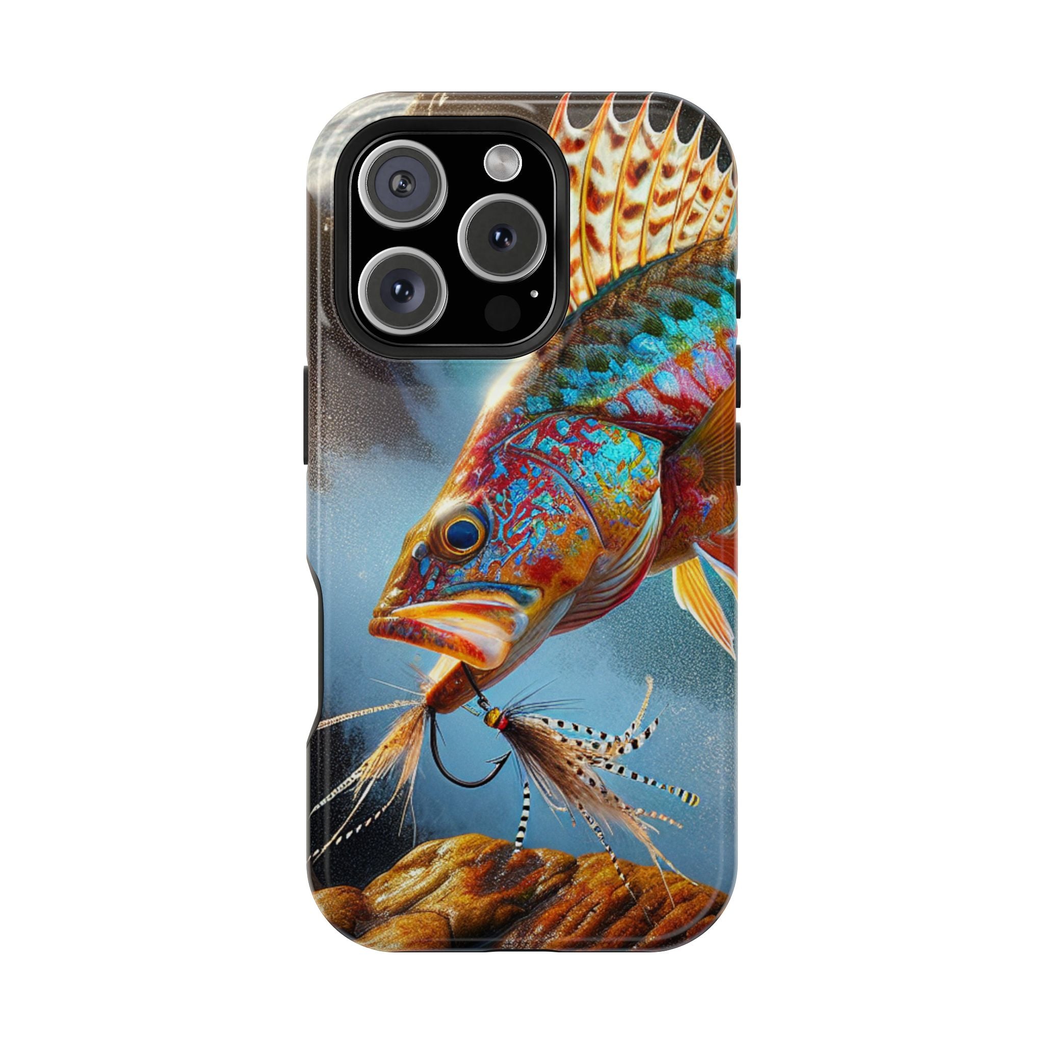 Colorful Fish Impact Resistant Phone Case, Waterproof