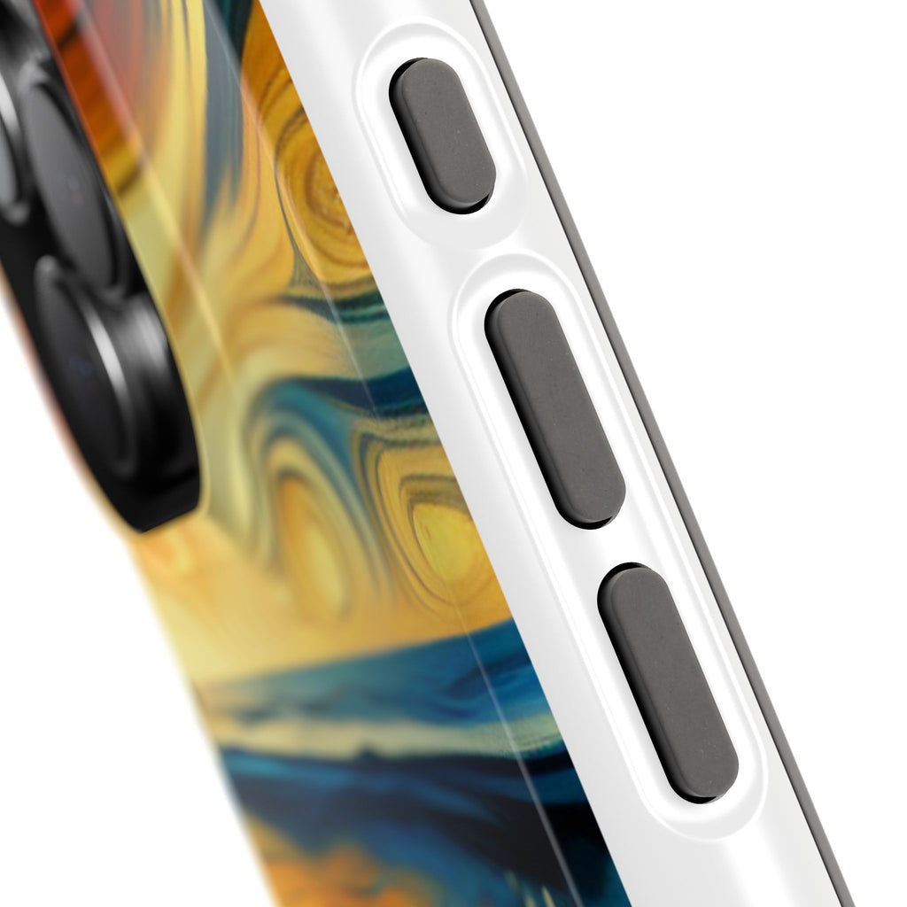 Impact Resistant Phone Case - Surfing Ocean Waves Design, Coastal Decor Gift