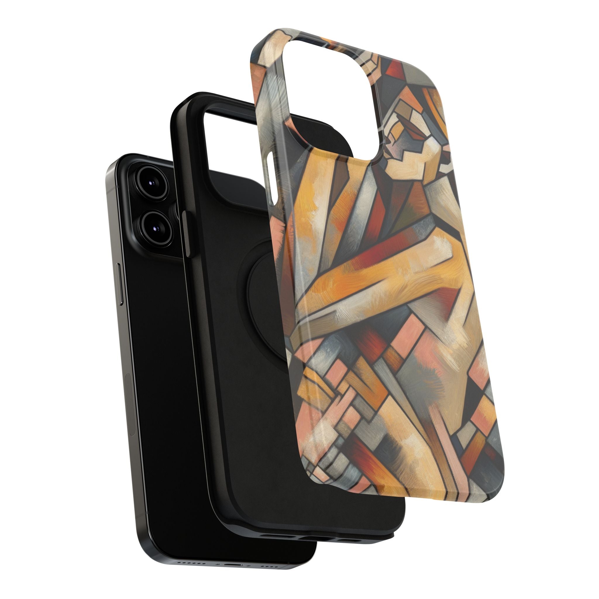 Impact Resistant Phone Case - Woman Abstract Design
