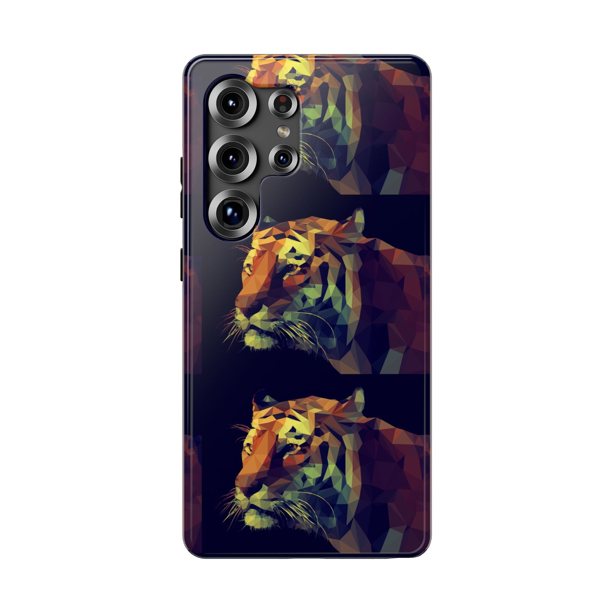 Colorful Tiger Phone Case, Impact-Resistant
