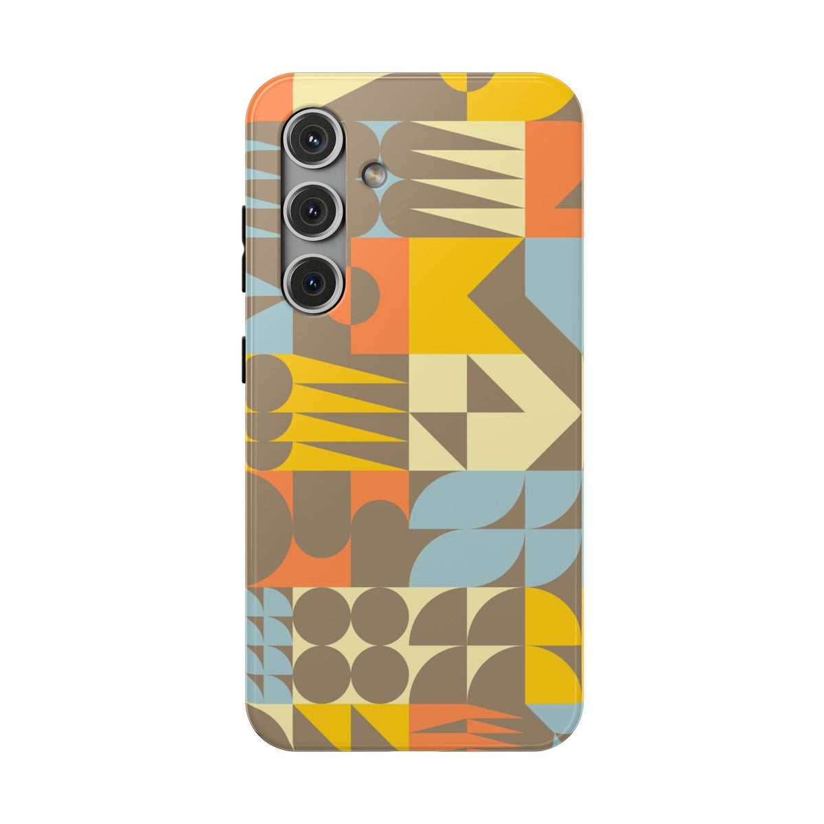 Retro Geometric Impact Phone Case — Mid-Century Modern Pattern for iPhone