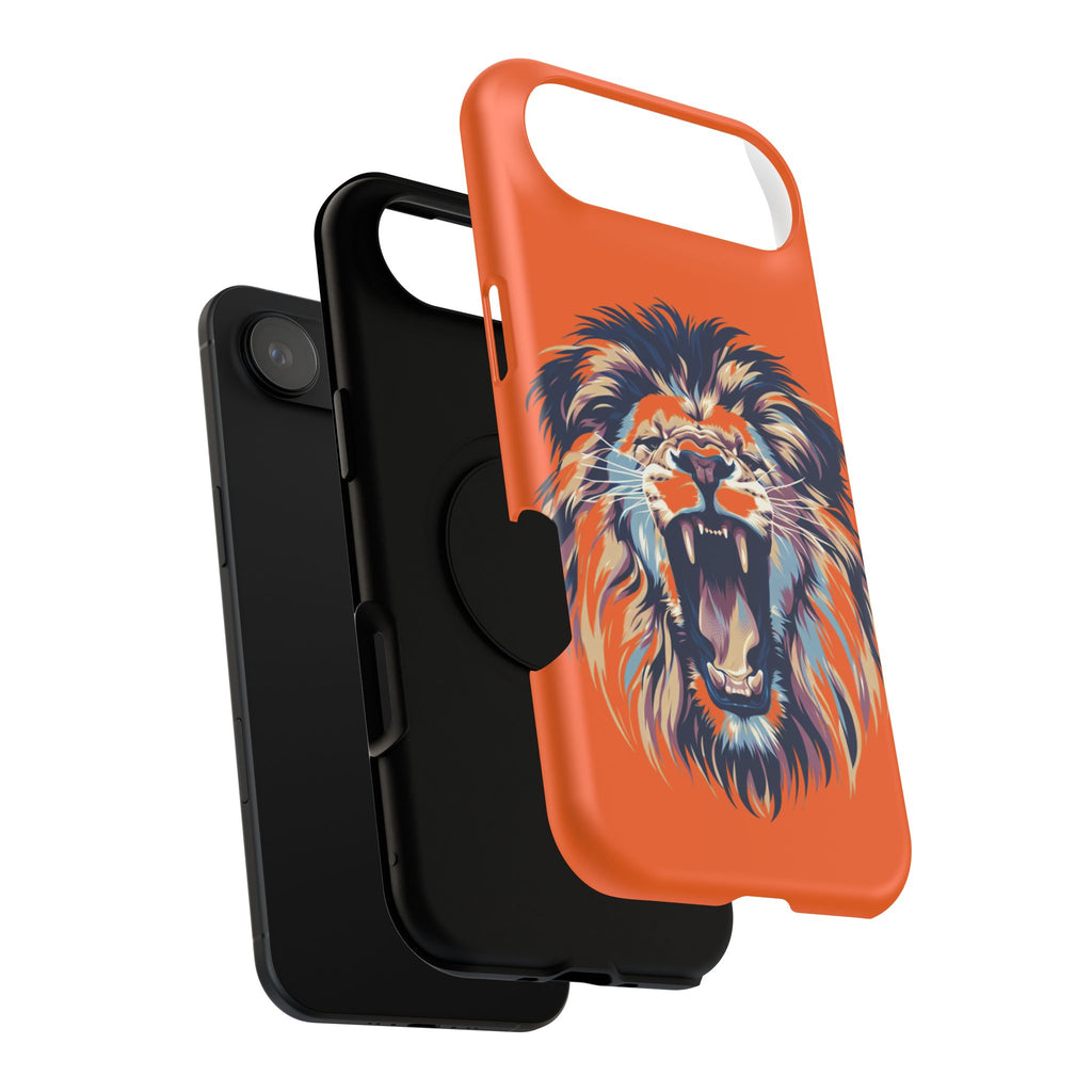 Roaring Lion Impact Phone Case — Shockproof Orange Protective Cover