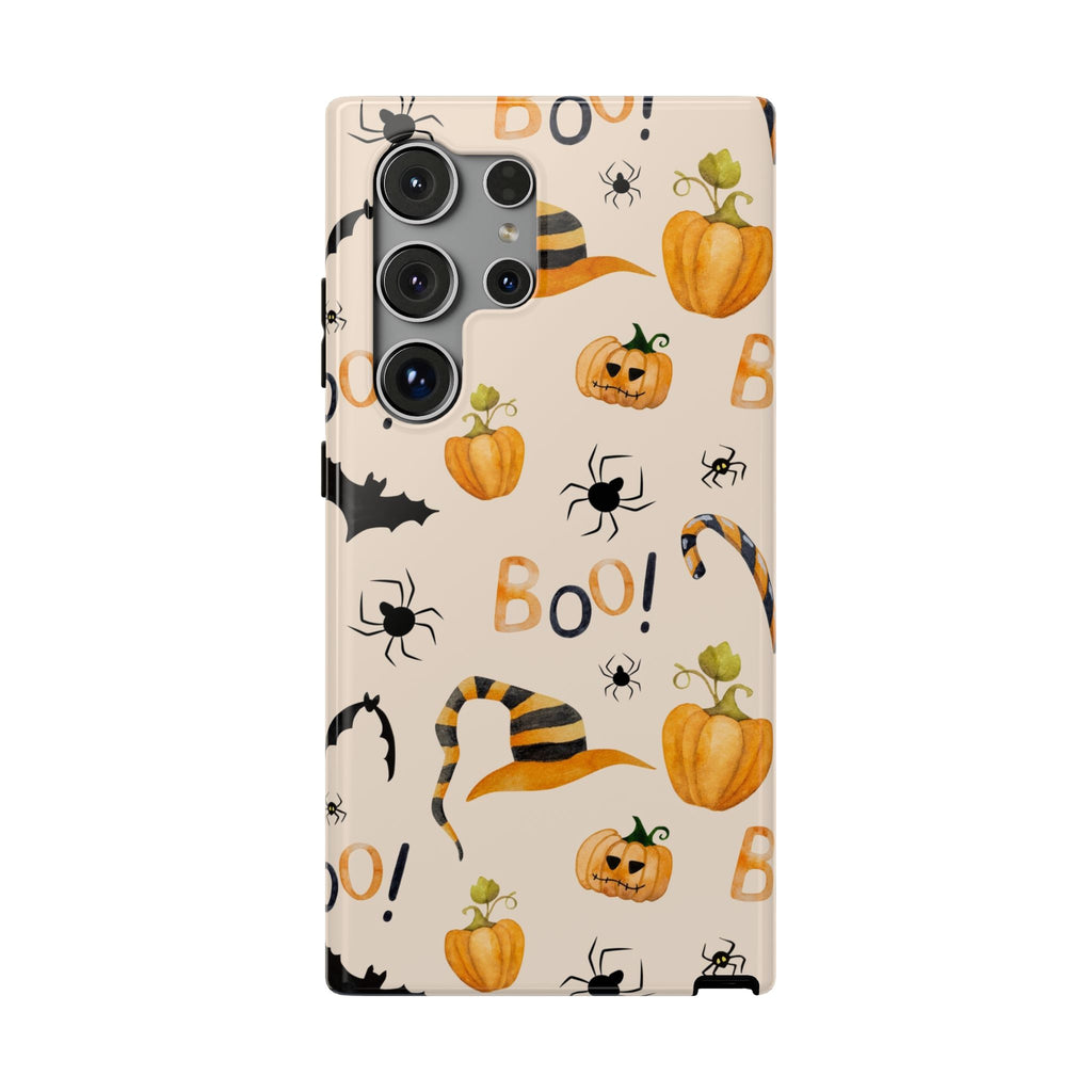 Halloween Pumpkin & Spiders Impact-Resistant Phone Case
