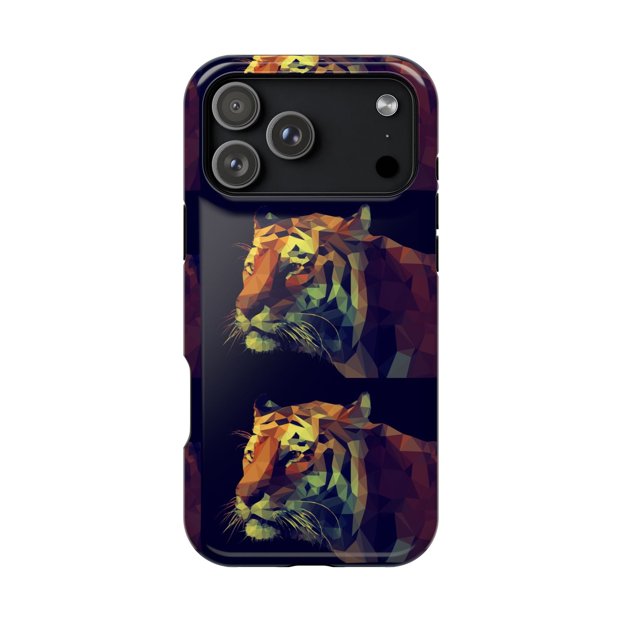 Colorful Tiger Phone Case, Impact-Resistant