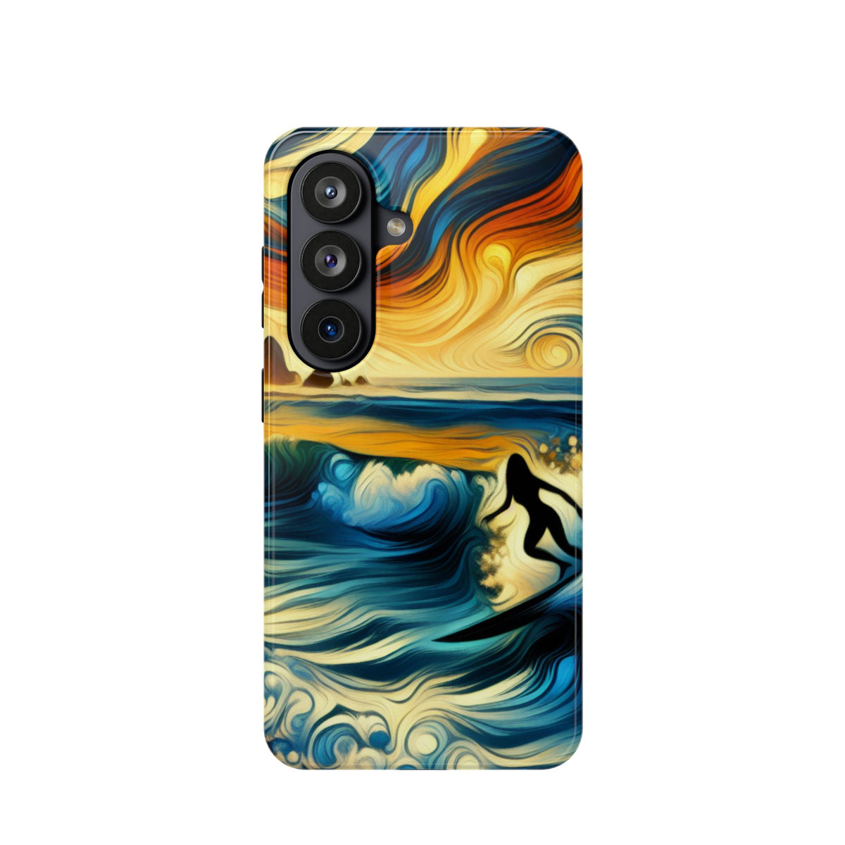 Impact Resistant Phone Case - Surfing Ocean Waves Design, Coastal Decor Gift