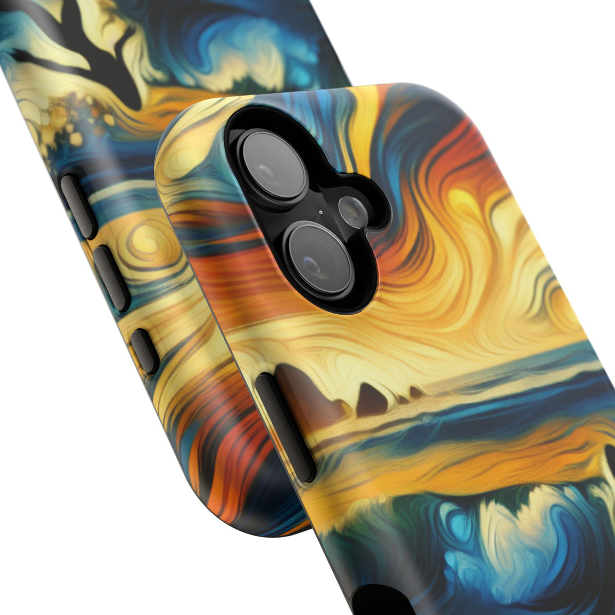 Impact Resistant Phone Case - Surfing Ocean Waves Design, Coastal Decor Gift