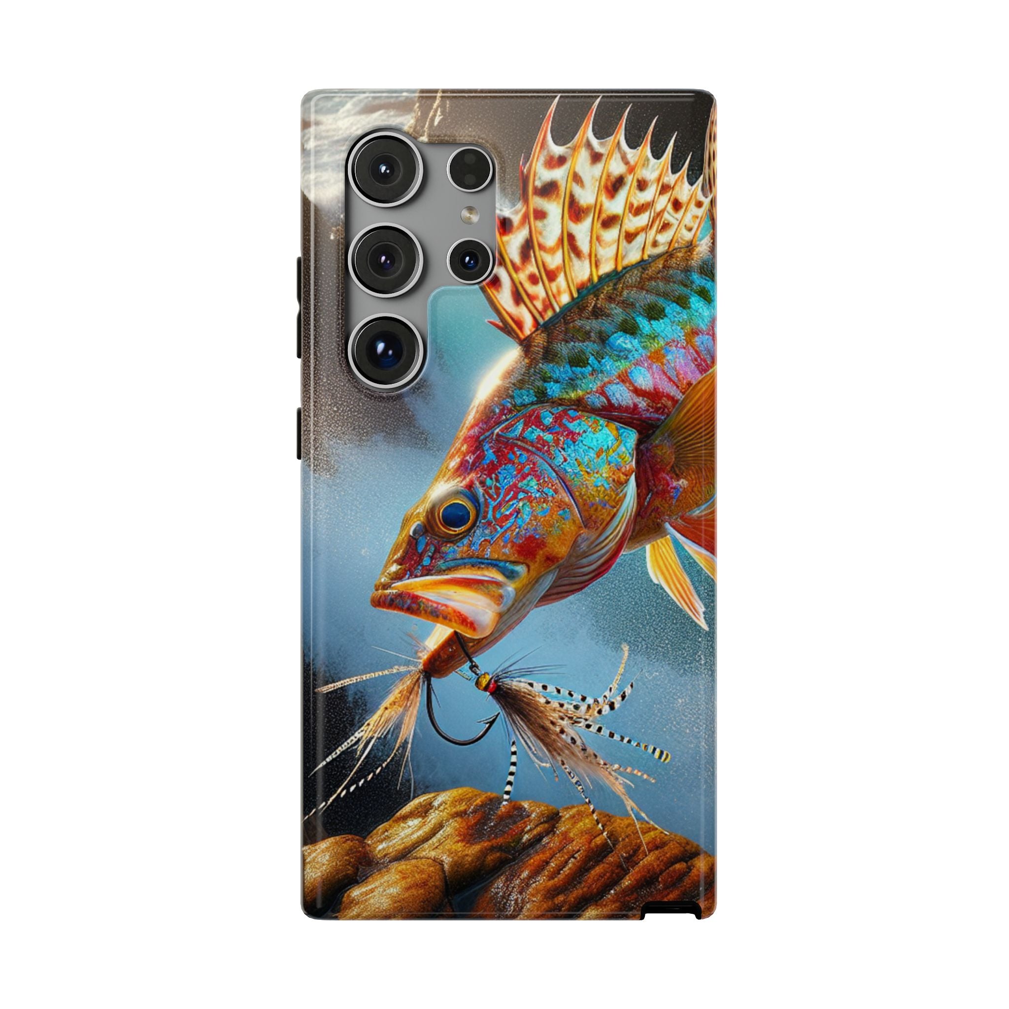 Colorful Fish Impact Resistant Phone Case, Waterproof