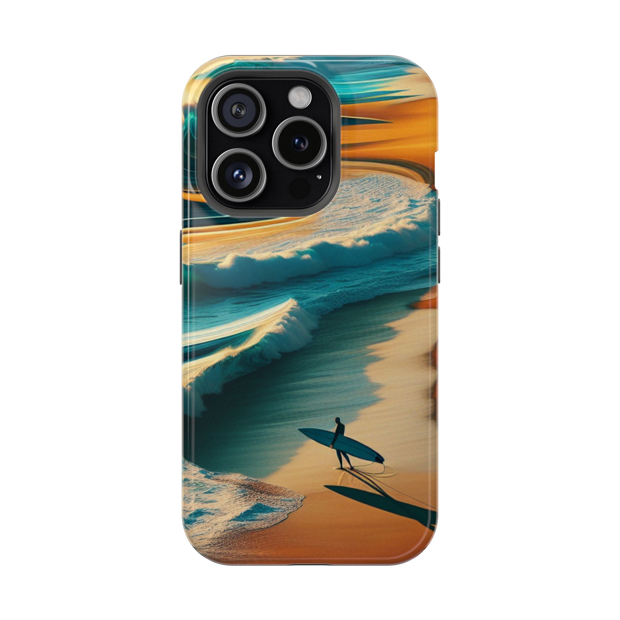 Impact Resistant Phone Case, Surf Wave Beach Lovers, Ocean Waves Design