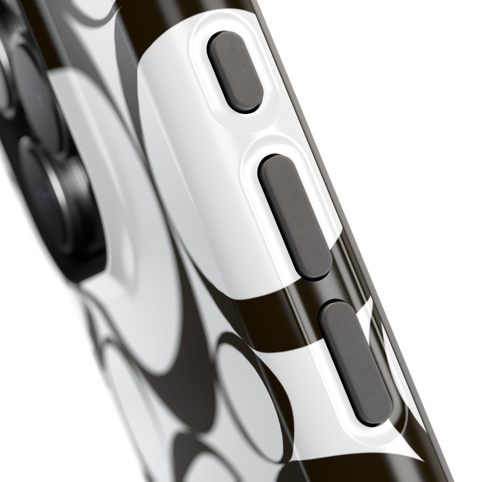 Black & White Impact-Resistant Phone Case - Durable