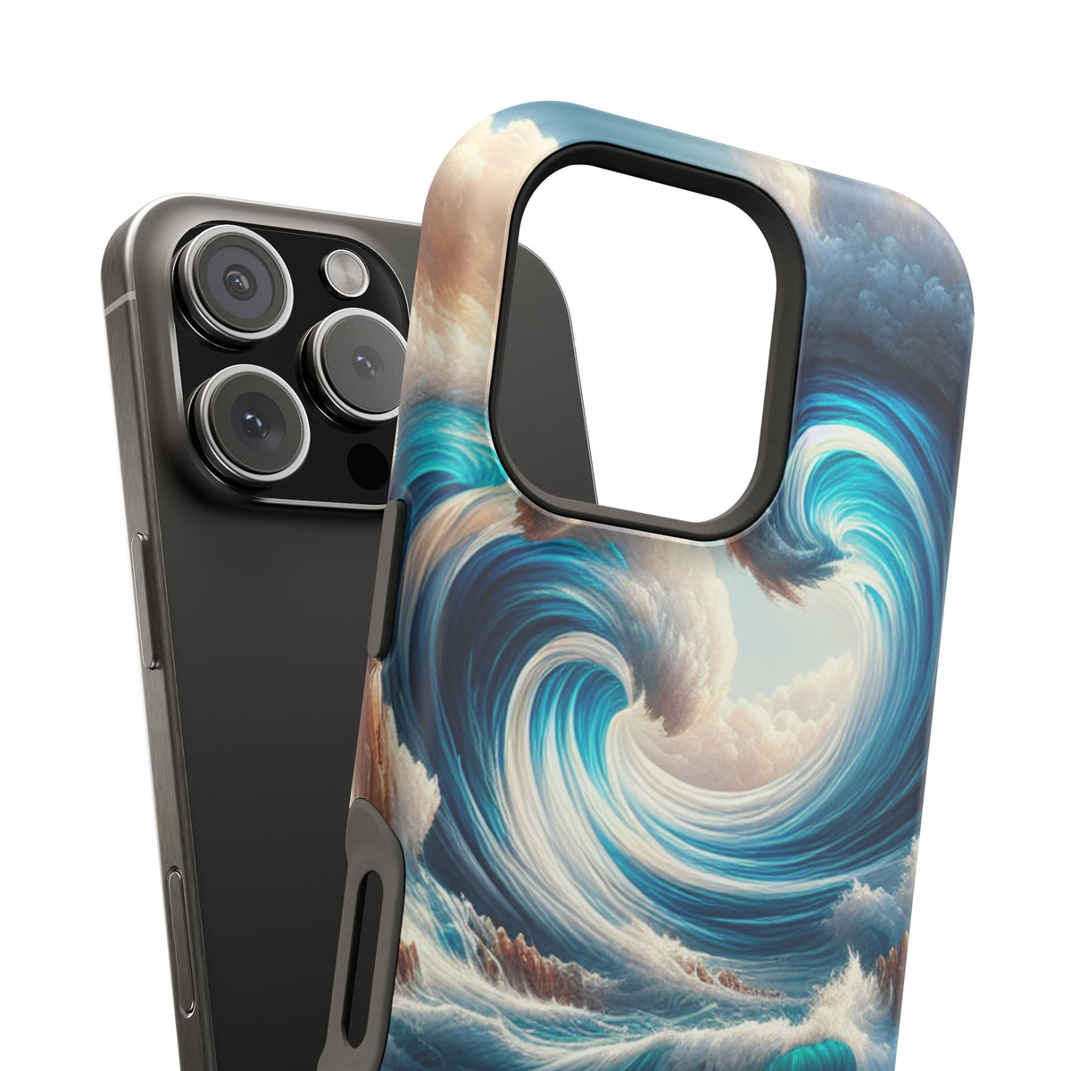 Ocean Heart Wave Phone Case — Impact-Resistant Art Protective Cover