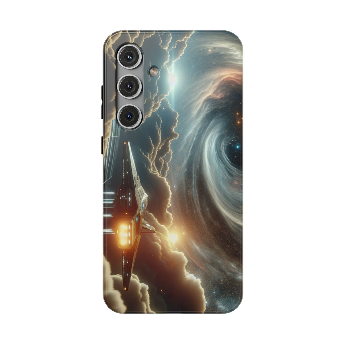 Spacecraft Vortex Phone Case — Impact-Resistant Sci‑Fi iPhone Cover