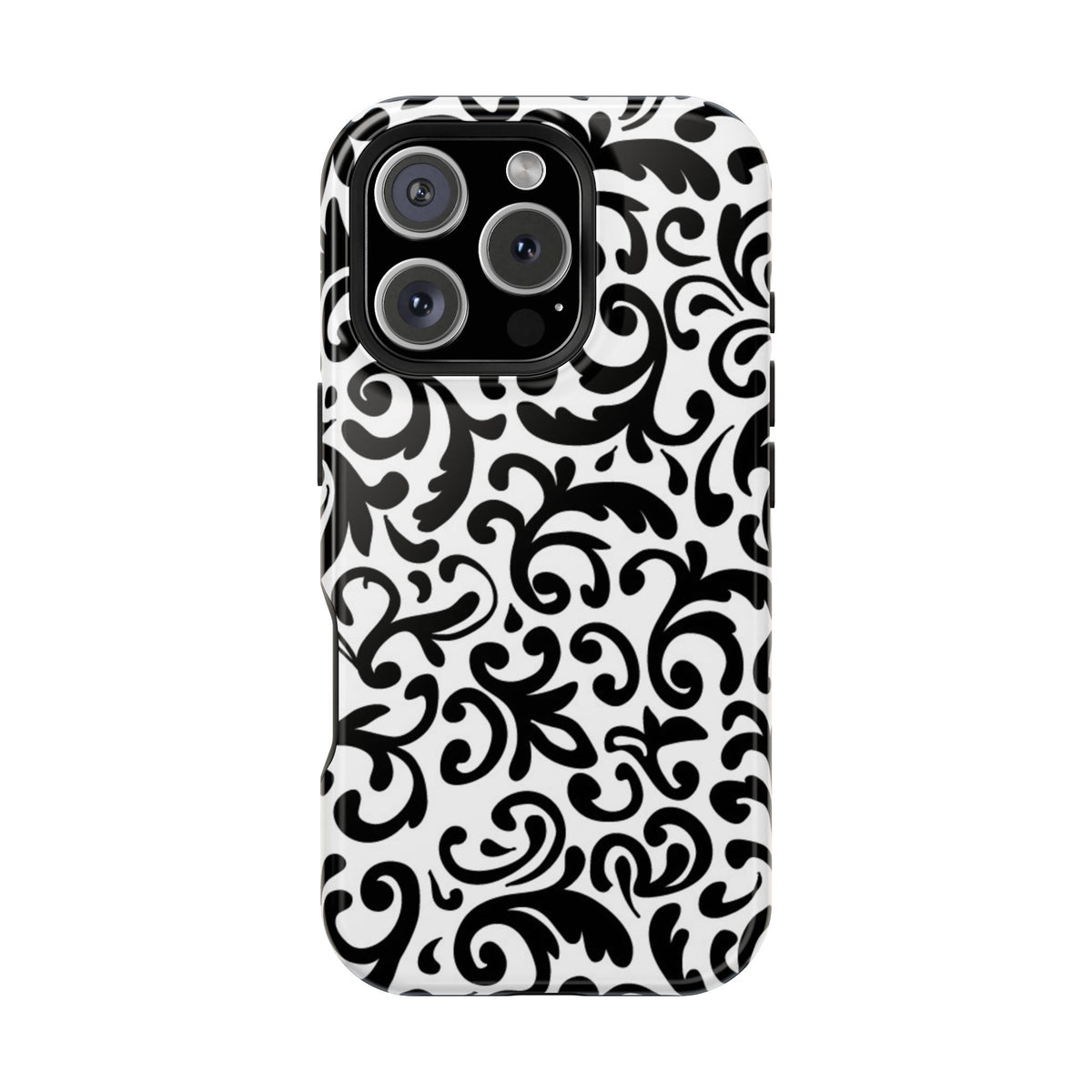 Floral Scroll Impact-Resistant Phone Case