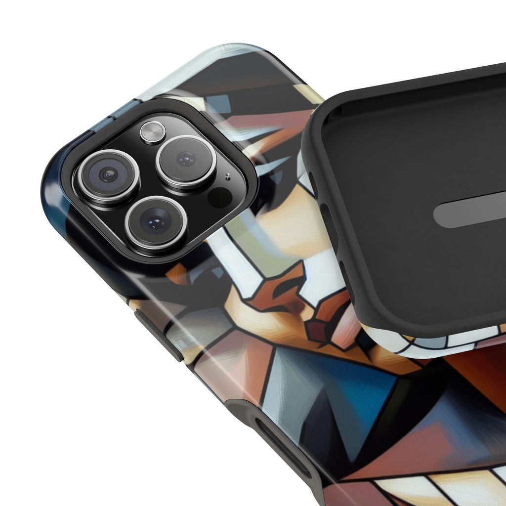 Impact-Resistant Phone Case — Modern Geometric Portrait Design