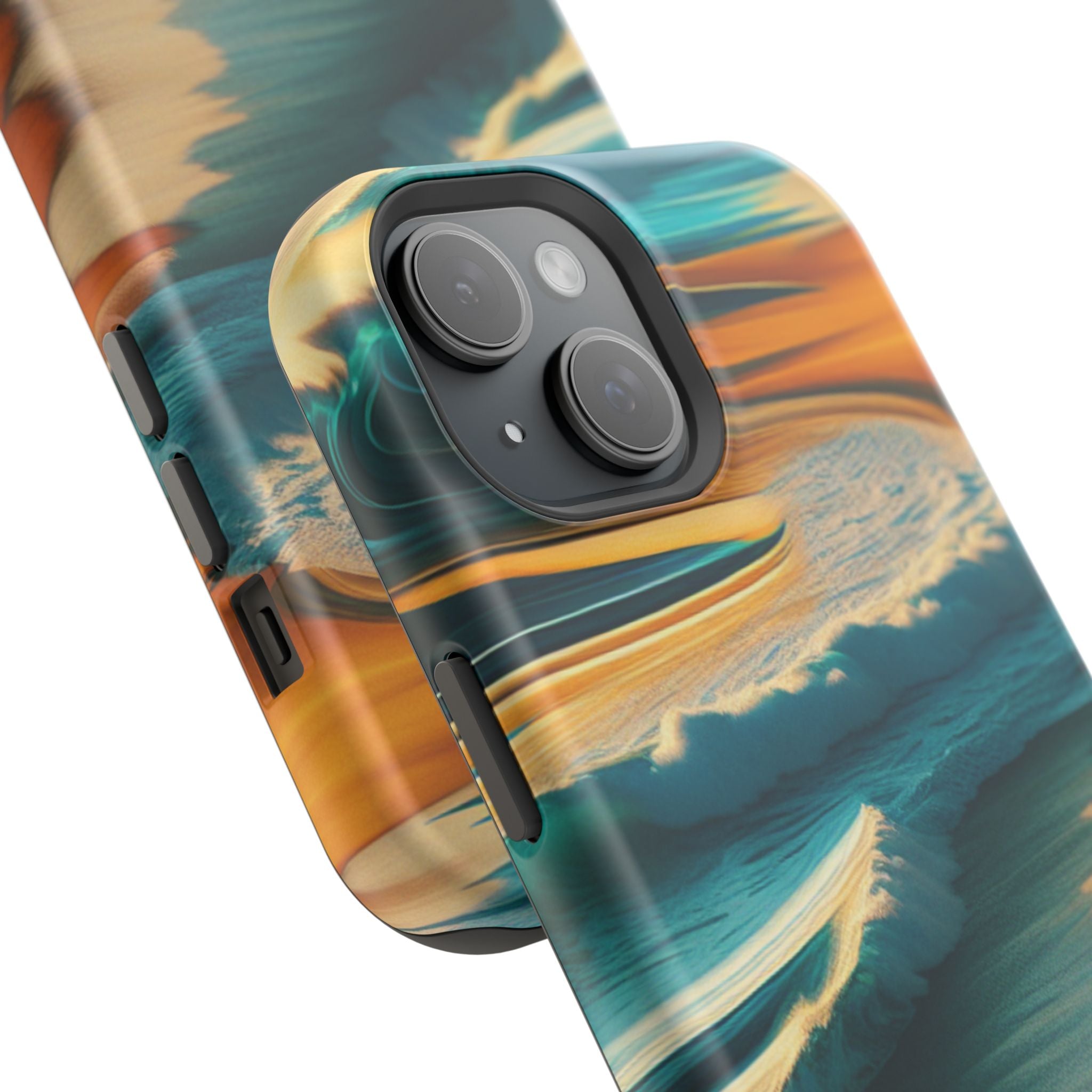 Impact Resistant Phone Case, Surf Wave Beach Lovers, Ocean Waves Design