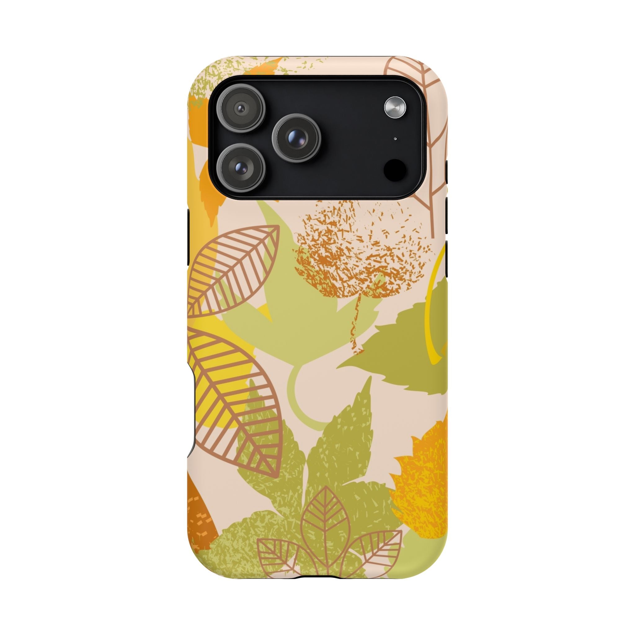 Chic Leaf Print Phone Case