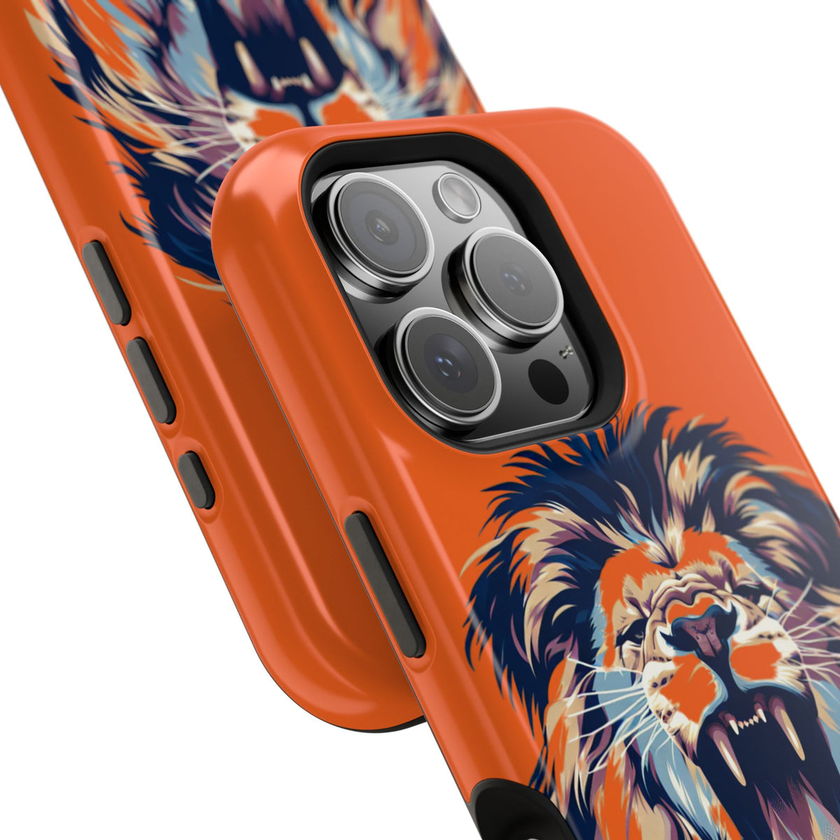 Roaring Lion Impact Phone Case — Shockproof Orange Protective Cover
