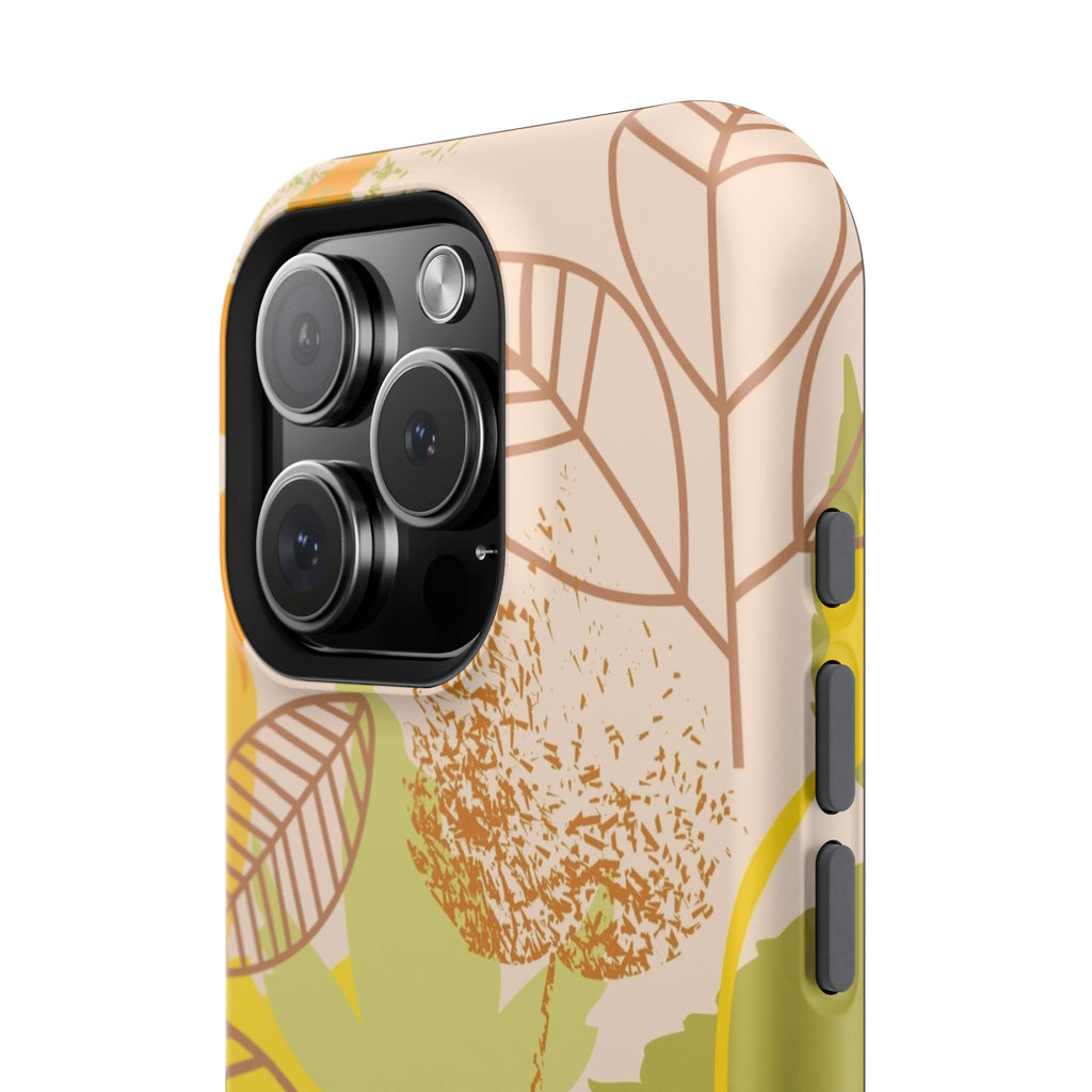 Chic Leaf Print Phone Case