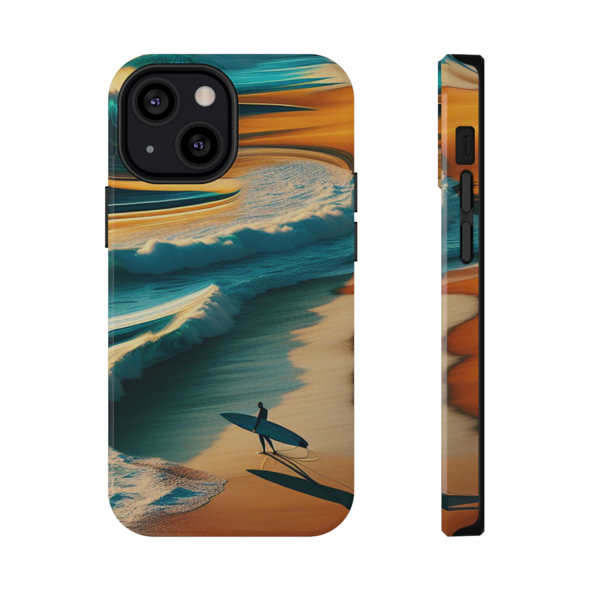 Impact Resistant Phone Case, Surf Wave Beach Lovers, Ocean Waves Design