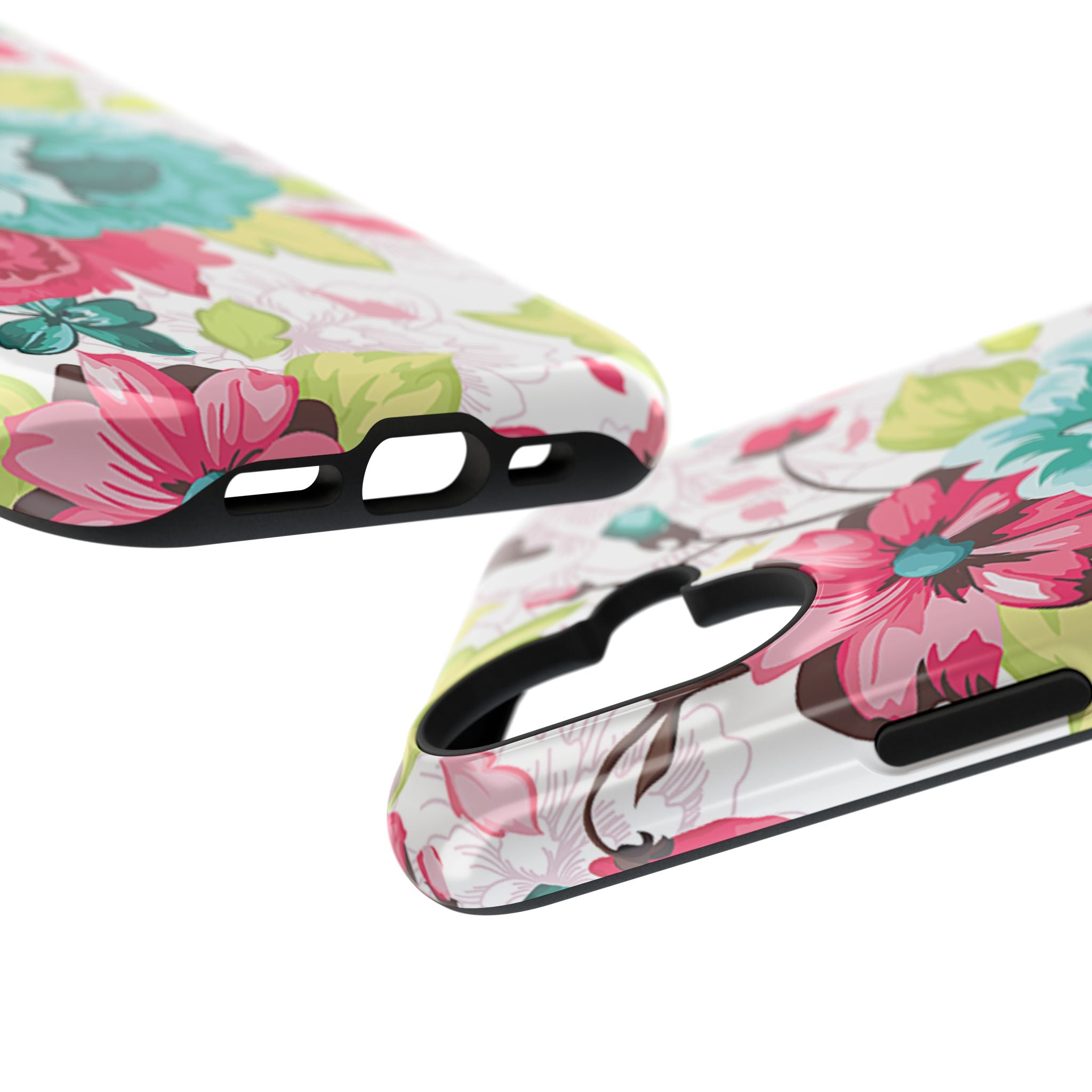 Floral Design Impact-Resistant Case