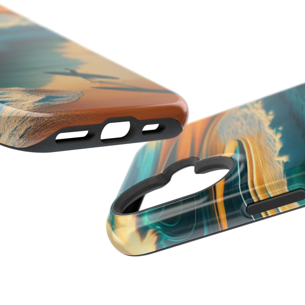 Impact Resistant Phone Case, Surf Wave Beach Lovers, Ocean Waves Design