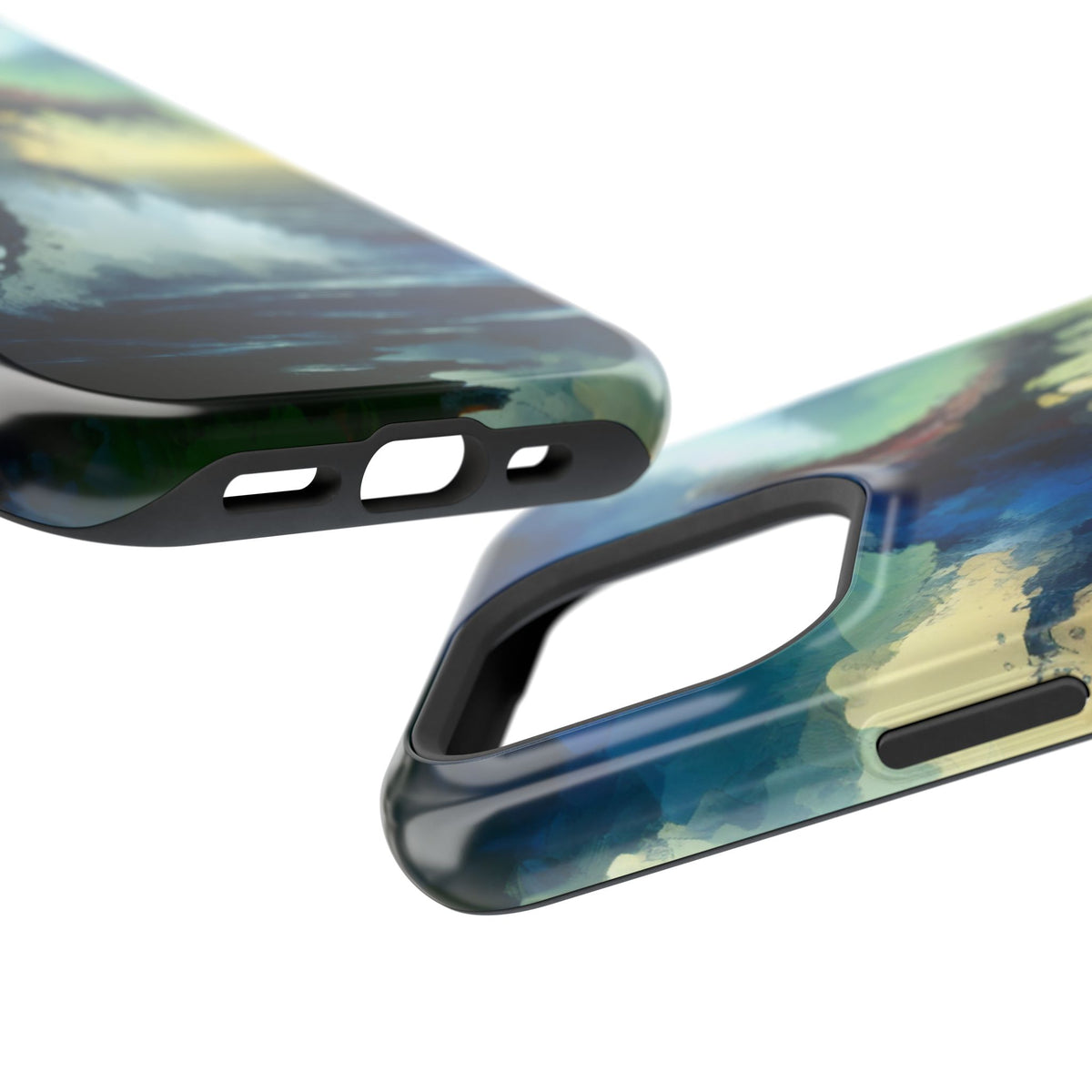 Shark Wave Impact-Resistant Phone Case — Ocean Monster Art Protective Cover