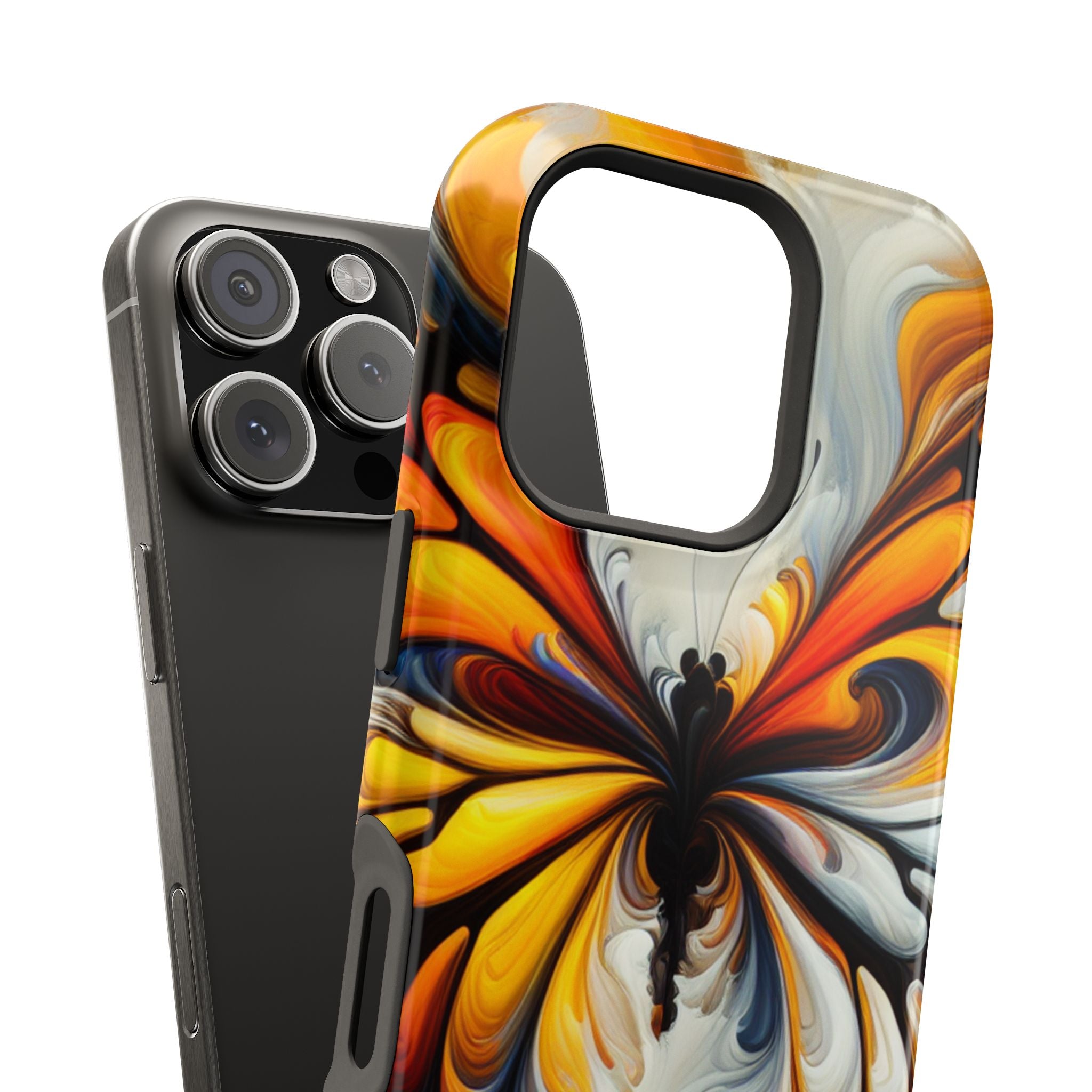 Colorful Butterfly Impact Resistant Phone Case, Artistic, Nature-Inspired Gift