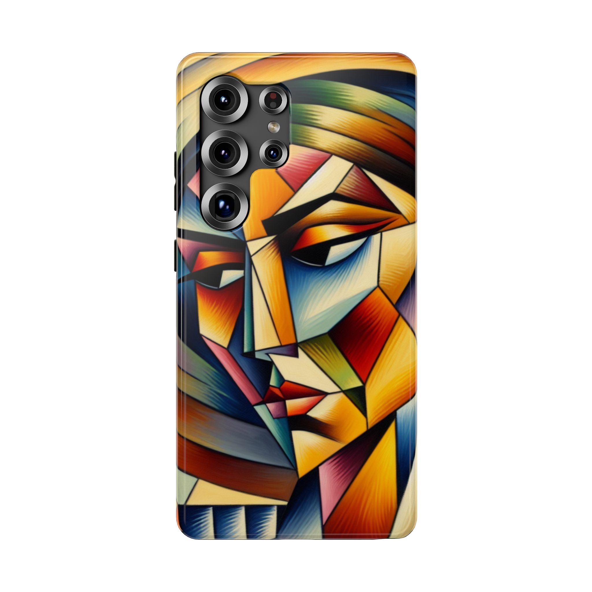 Abstract Cubist Face Phone Case — Impact‑Resistant Artistic iPhone Cover