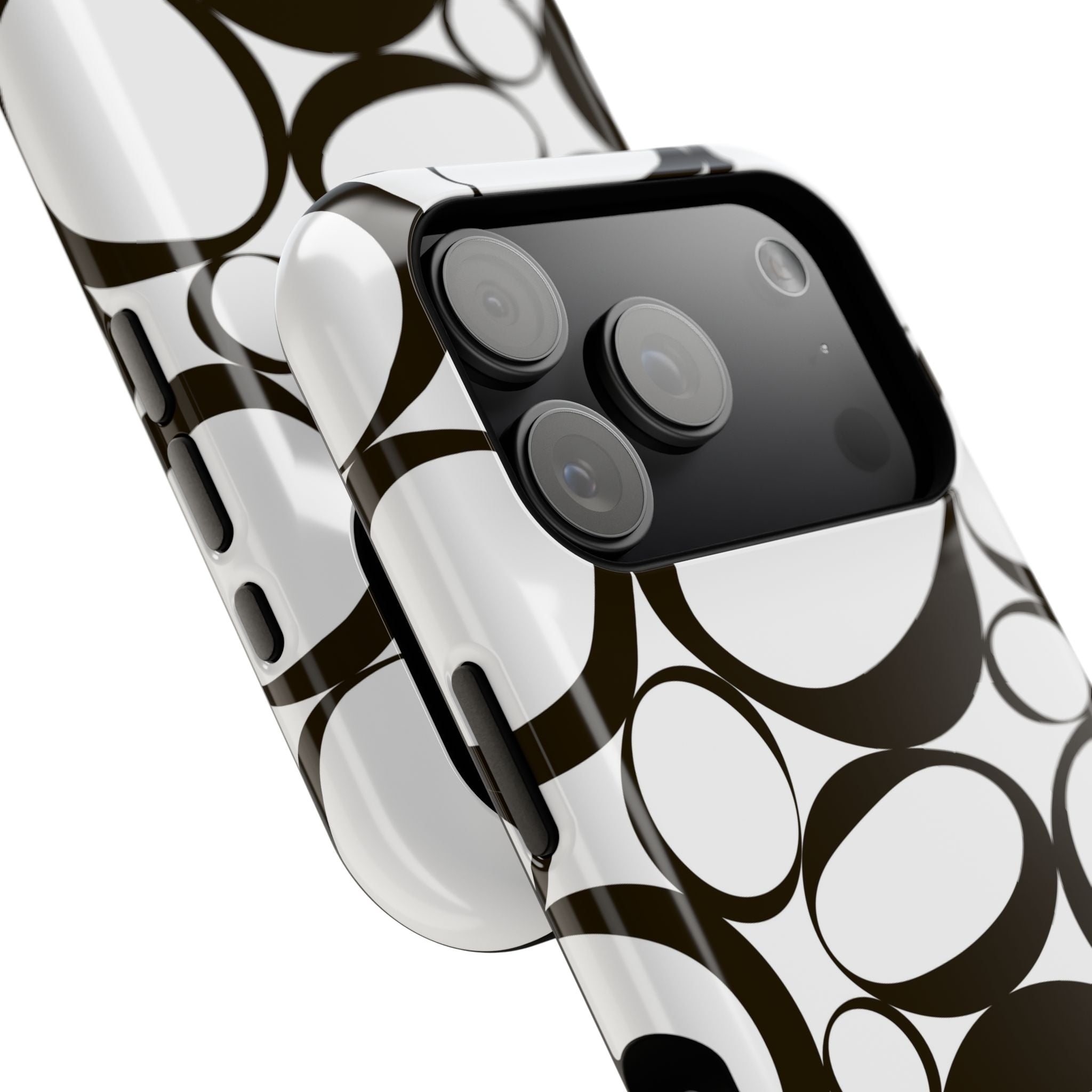 Black & White Impact-Resistant Phone Case - Durable