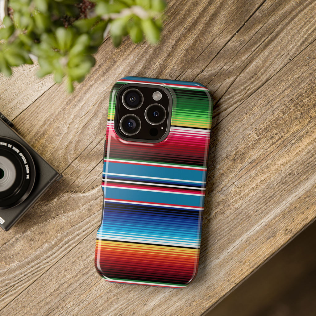 Sarape Striped Phone Case | Impact-Resistant