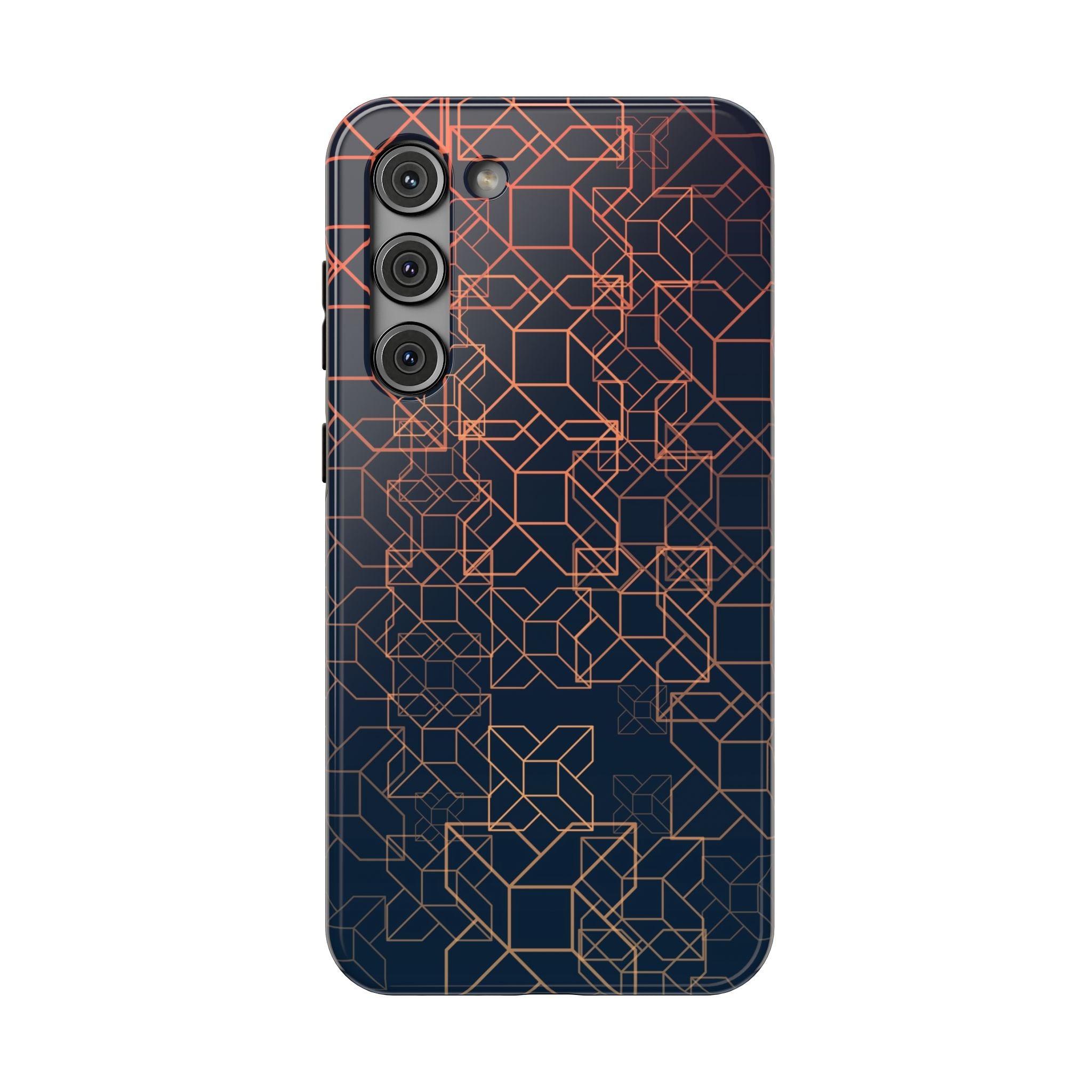 Geometric Pattern Phone Case, Durable Impact-Resistant