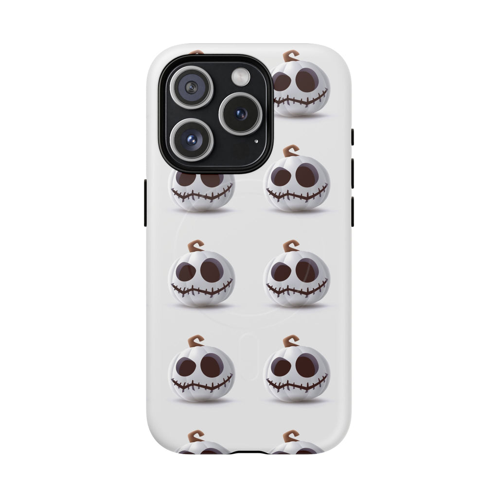White Jack-O'-Lantern Spooky Magnetic Durable for iPhone/Samsung