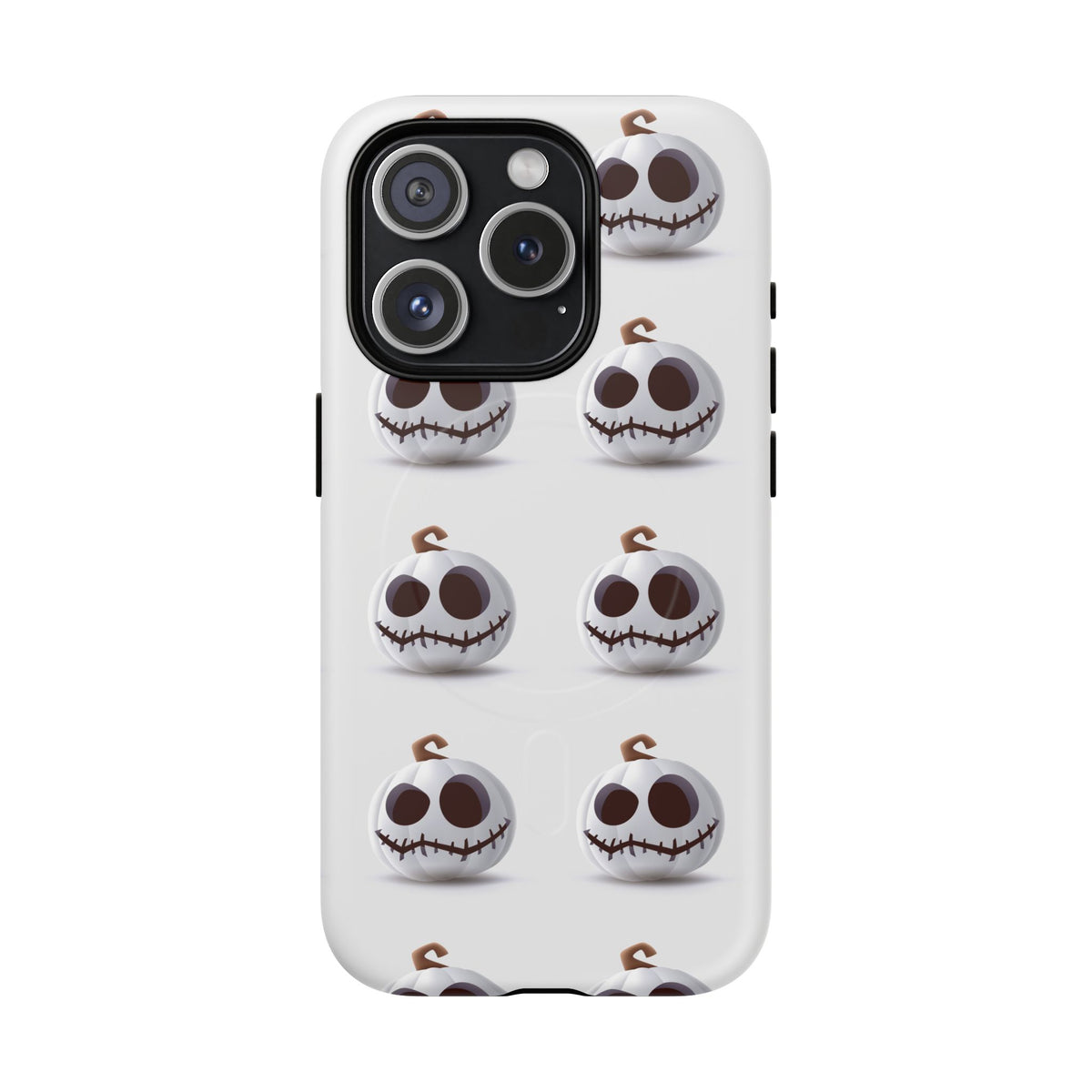 White Jack-O'-Lantern Spooky Magnetic Durable for iPhone/Samsung
