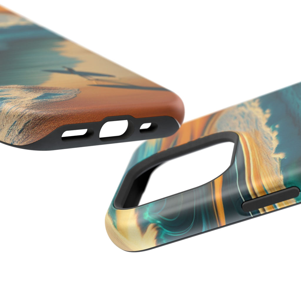 Impact Resistant Phone Case, Surf Wave Beach Lovers, Ocean Waves Design