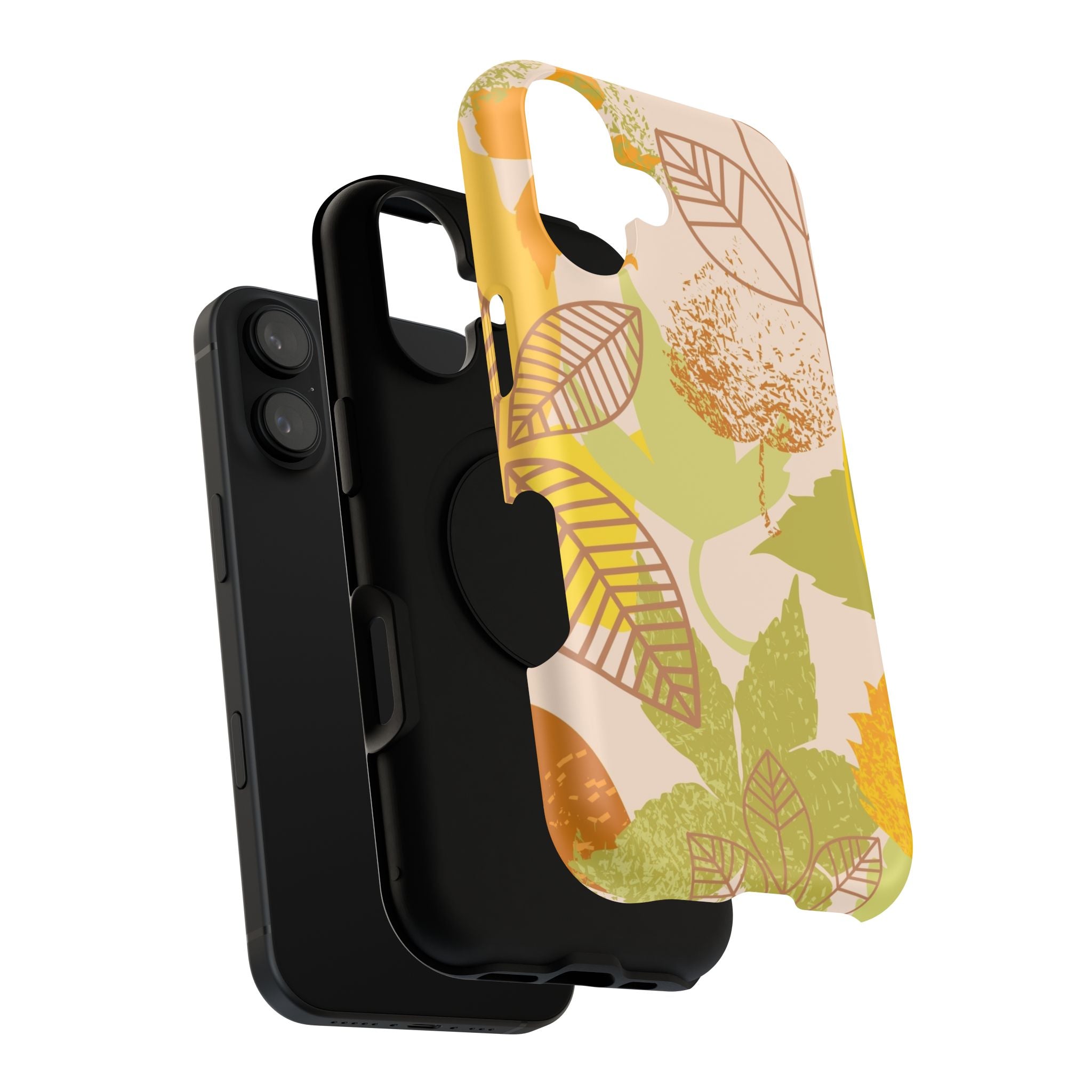 Chic Leaf Print Phone Case