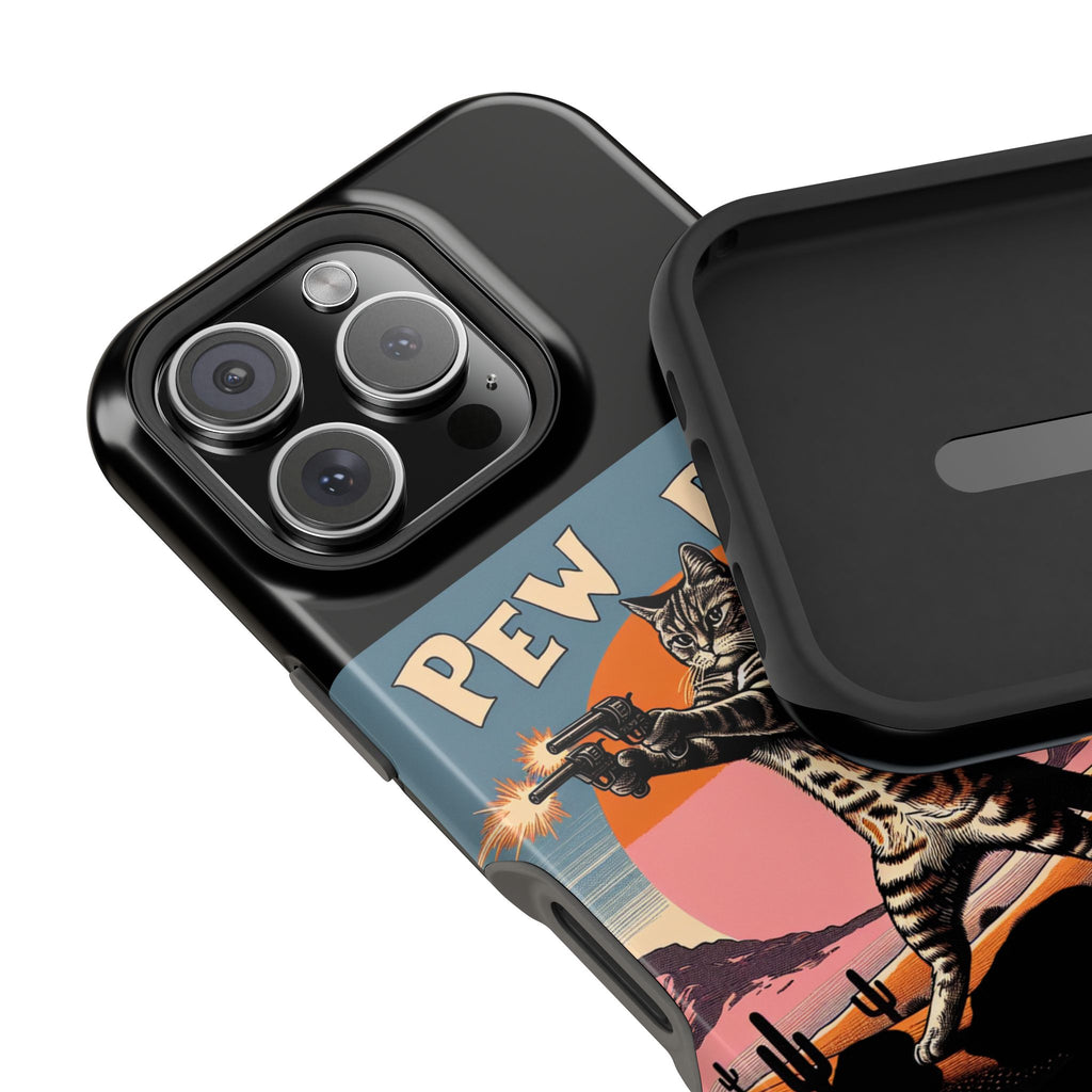 Impact Resistant Phone Tough Case - Pew Pew Kitty Dessert Design