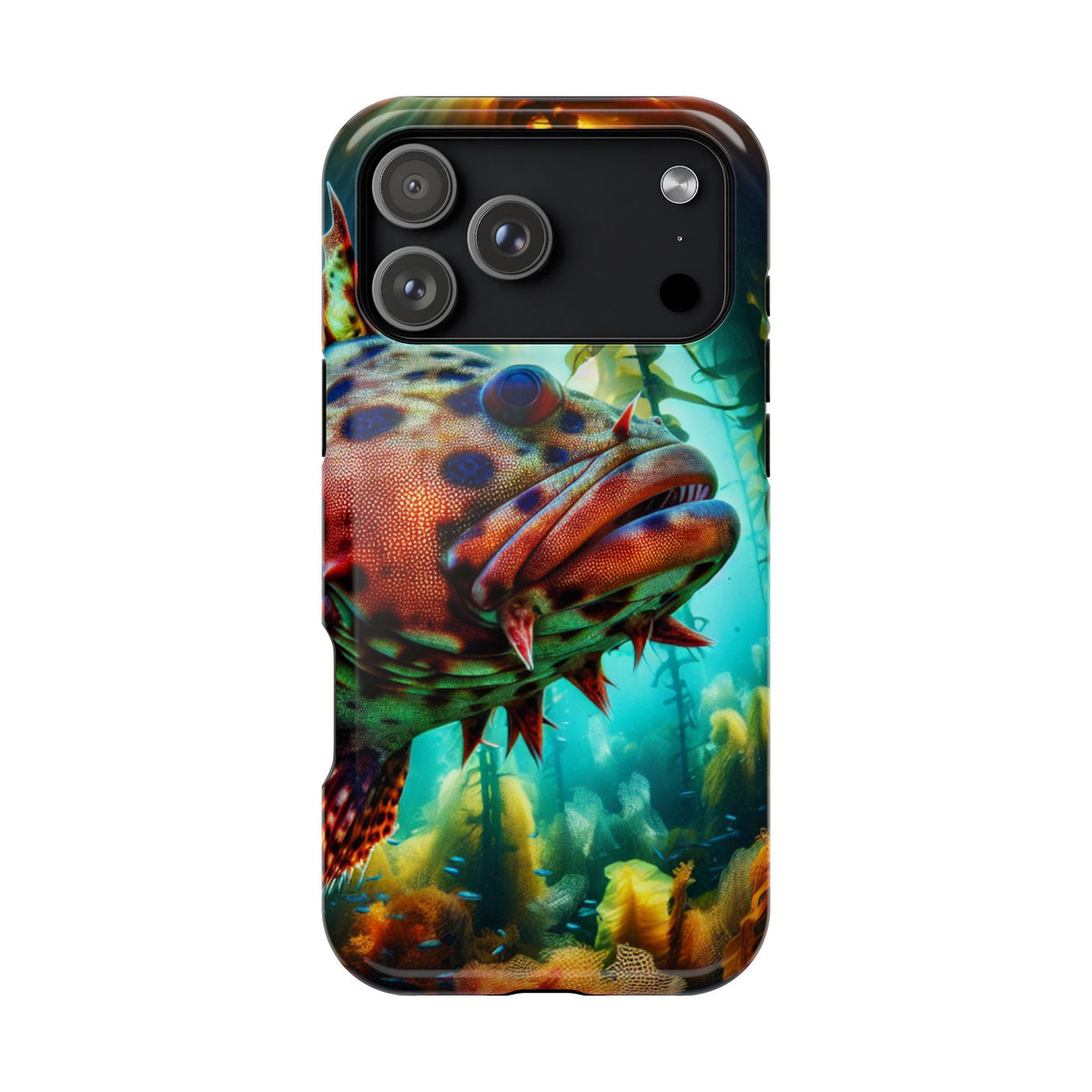 Sea Life Phone Case — Colorful Underwater Fish Impact-Resistant Case