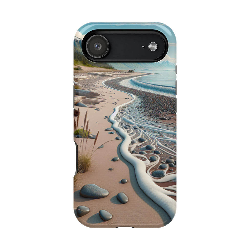 Beach Shoreline Phone Case — Coastal Wave Impact-Resistant Design