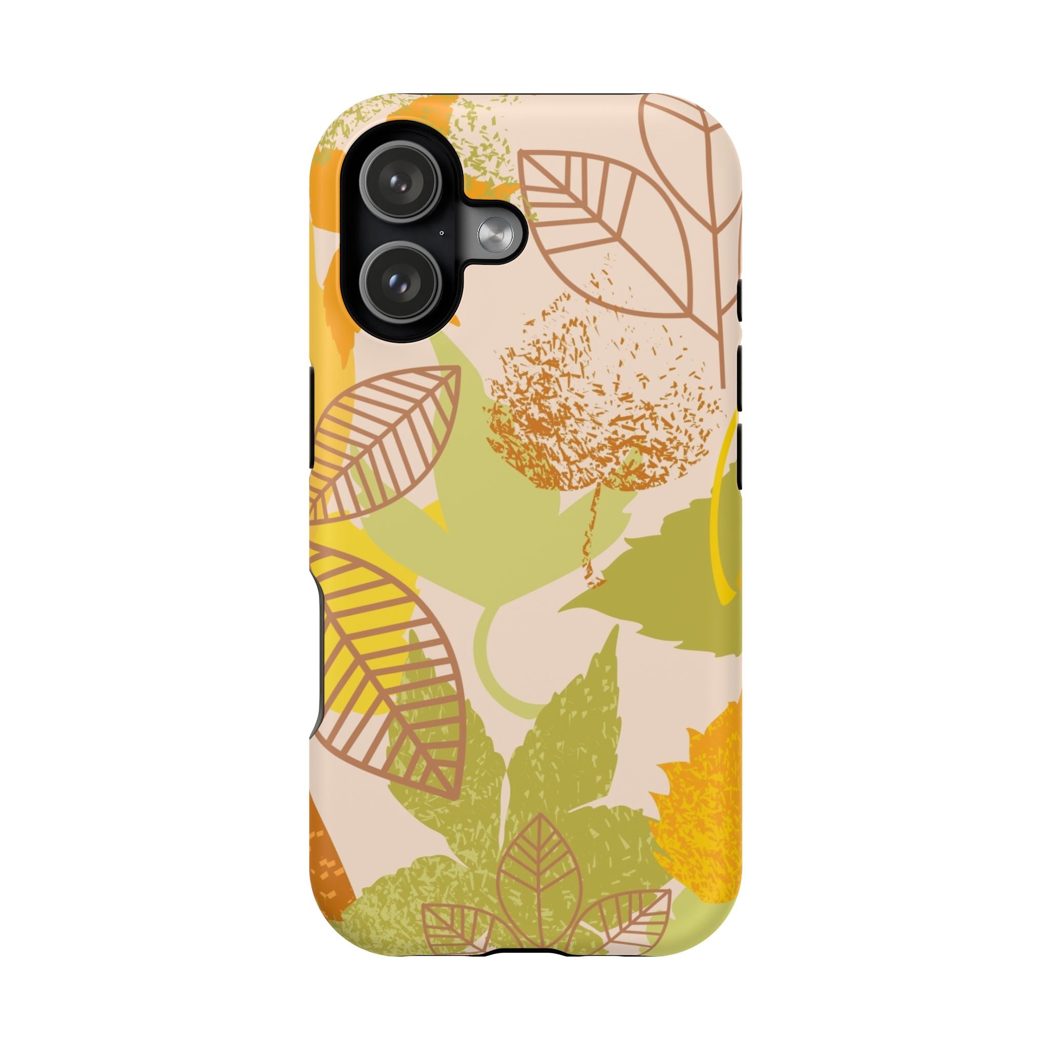 Chic Leaf Print Phone Case