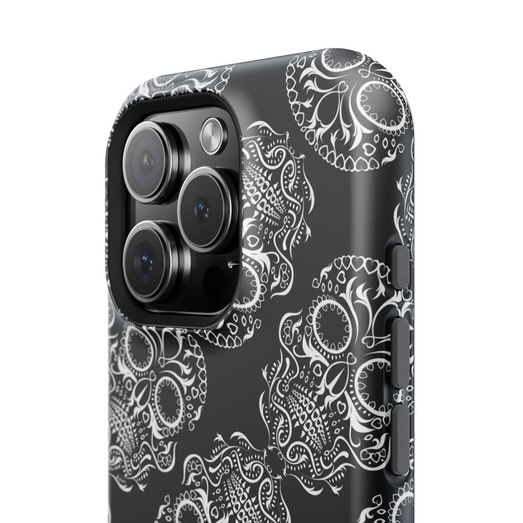 Skull Pattern Black & White Gothic Tough Cases for iPhone
