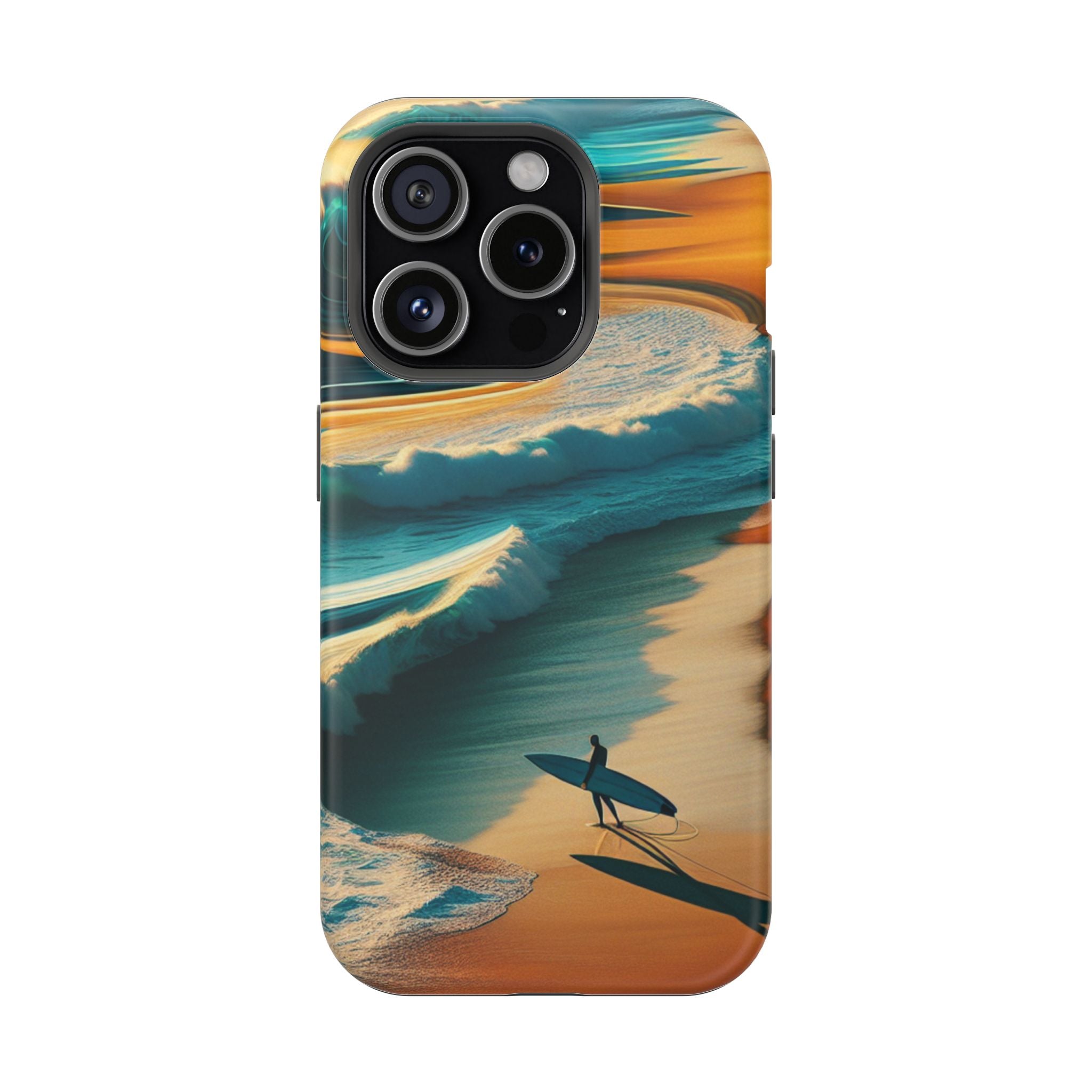 Impact Resistant Phone Case, Surf Wave Beach Lovers, Ocean Waves Design