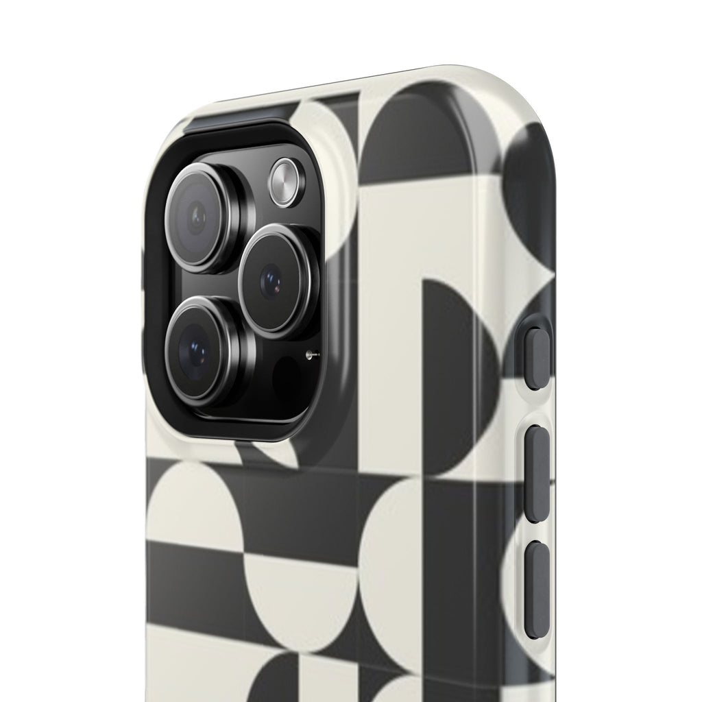 Black and White Design Impact-Resistant Case