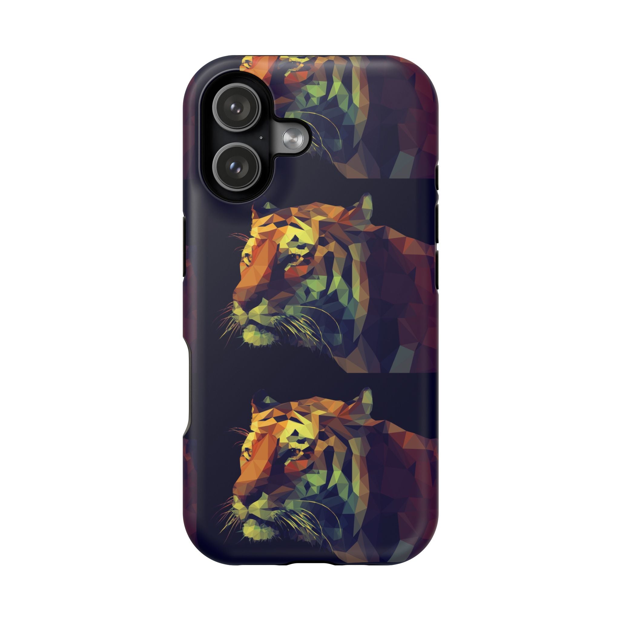 Colorful Tiger Phone Case, Impact-Resistant