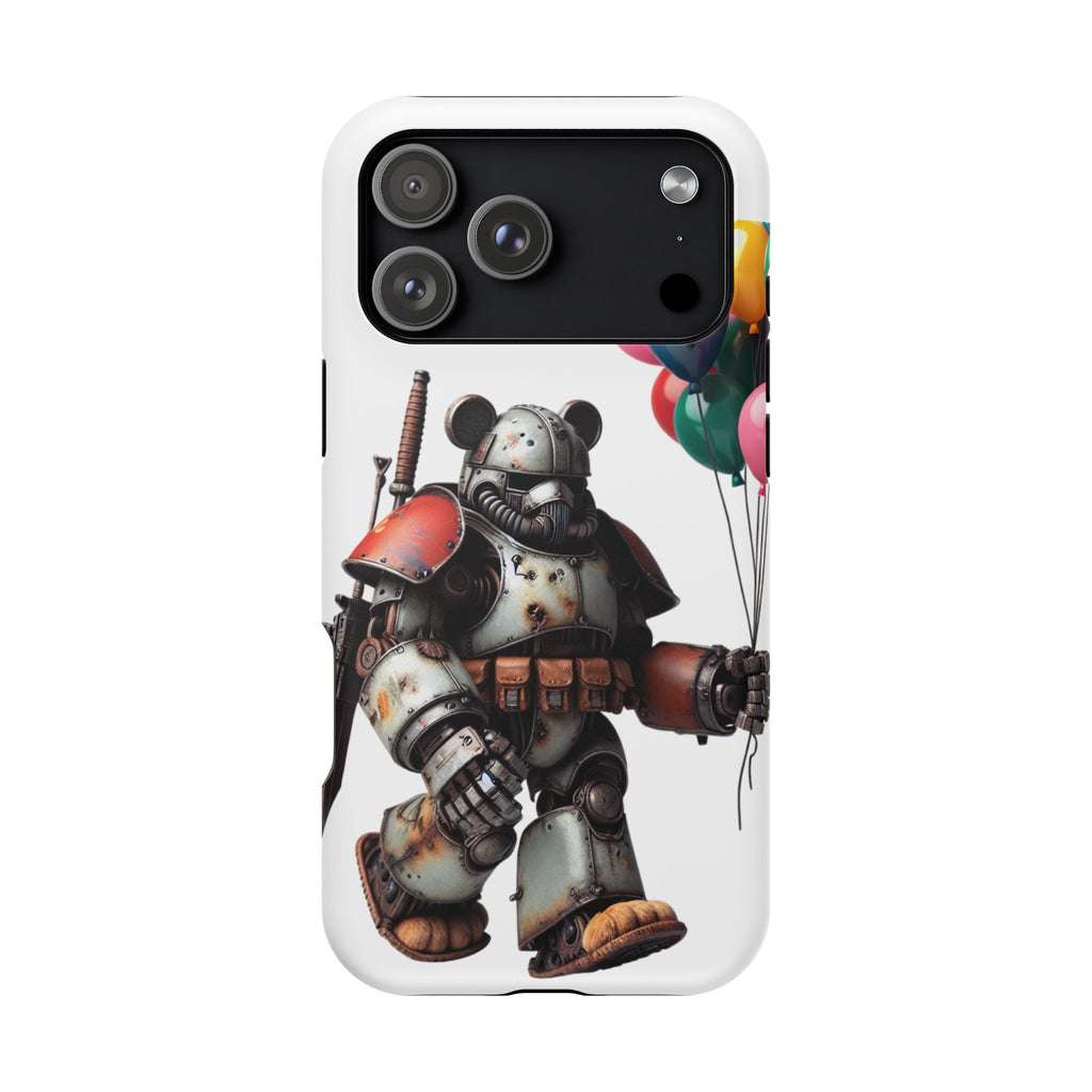 Armored Bear with Balloons Impact-Resistant Galaxy Cute Phone Cases
