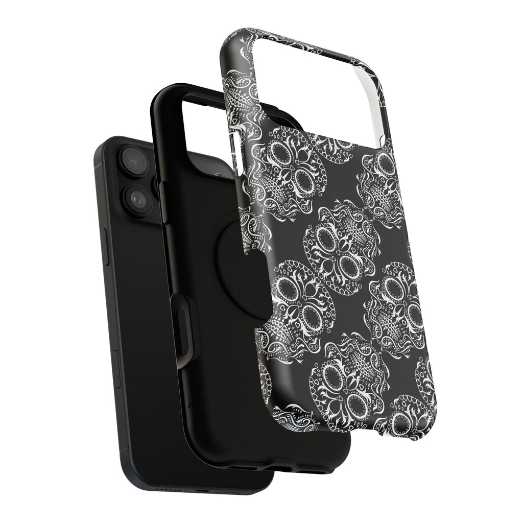 Skull Pattern Black & White Gothic Tough Cases for iPhone